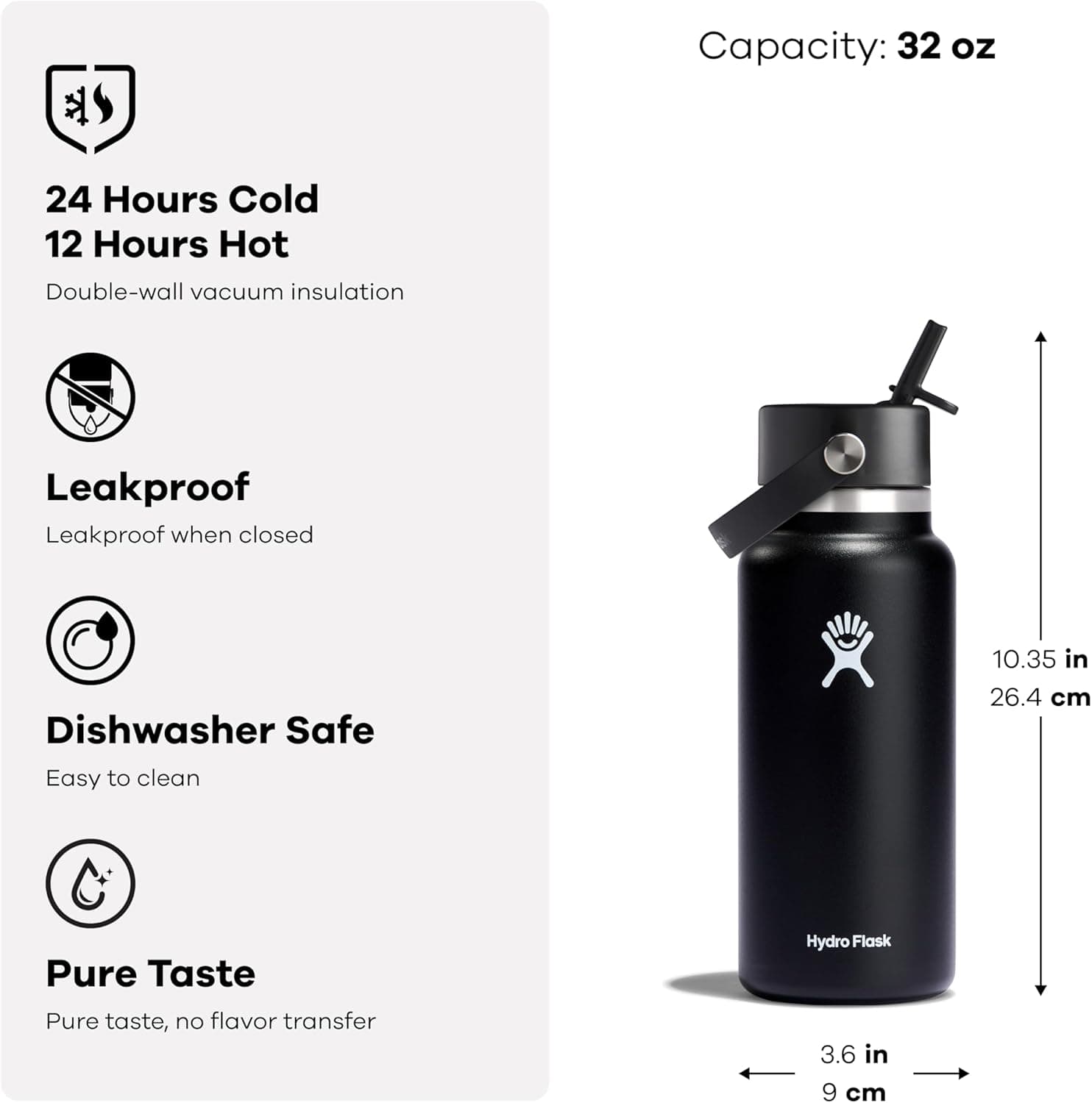 Hydro Flask Water Bottle - 40 oz Ivory thumbnail 5