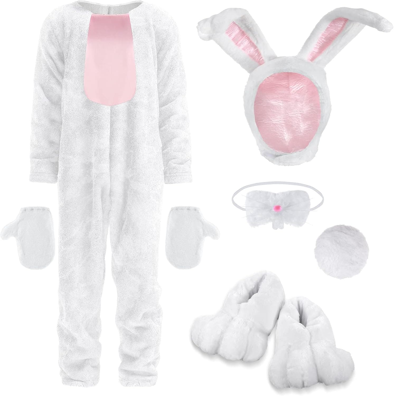 Tigeen Easter Bunny Plush Costume - Adult White Rabbit Unisex — Easter Gifts gift idea