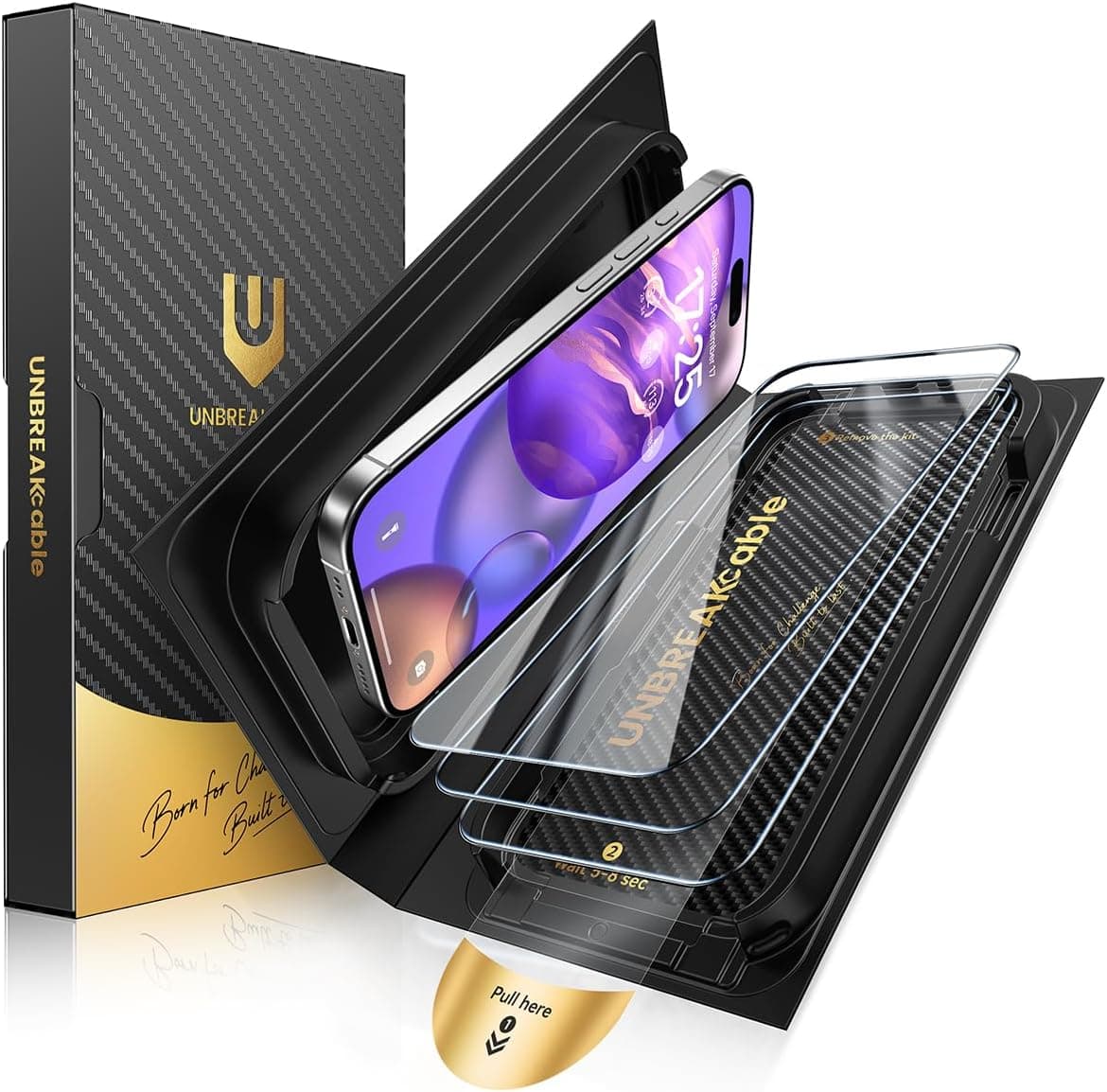 UNBREAKcable iPhone 16 Screen Protector 3-Pack image 1