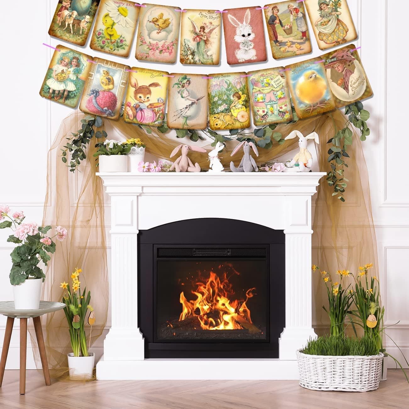 Vintage Style Easter Day Banner Bunting Garland thumbnail 5