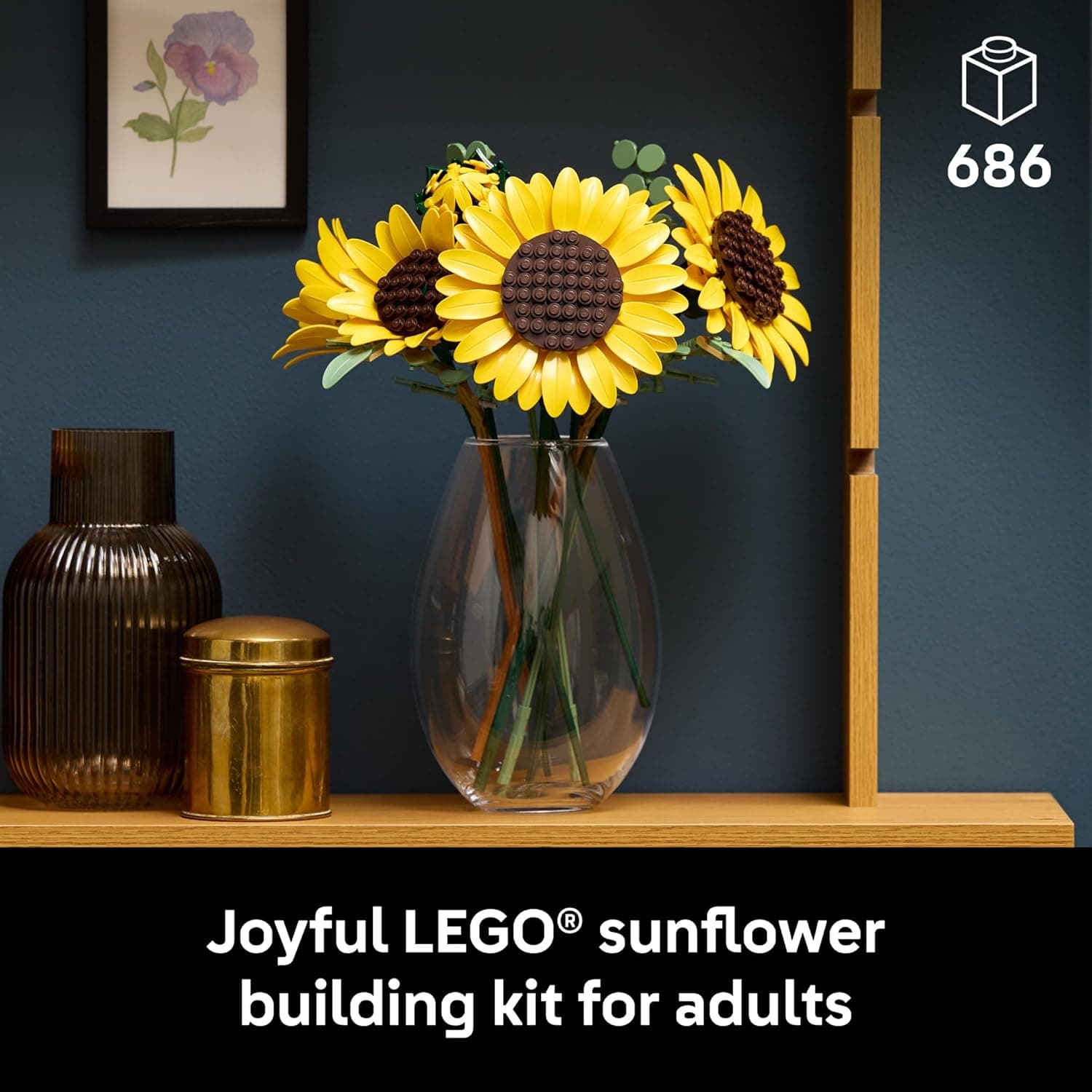 LEGO Botanicals Sunflower Bouquet Building Set for Adults, Ages 18+ - Artificial Flowers for Home Office, Bedroom or Desk Decor - Gifts for Women &amp; Men - 11502 : Toys &amp; Games thumbnail 2