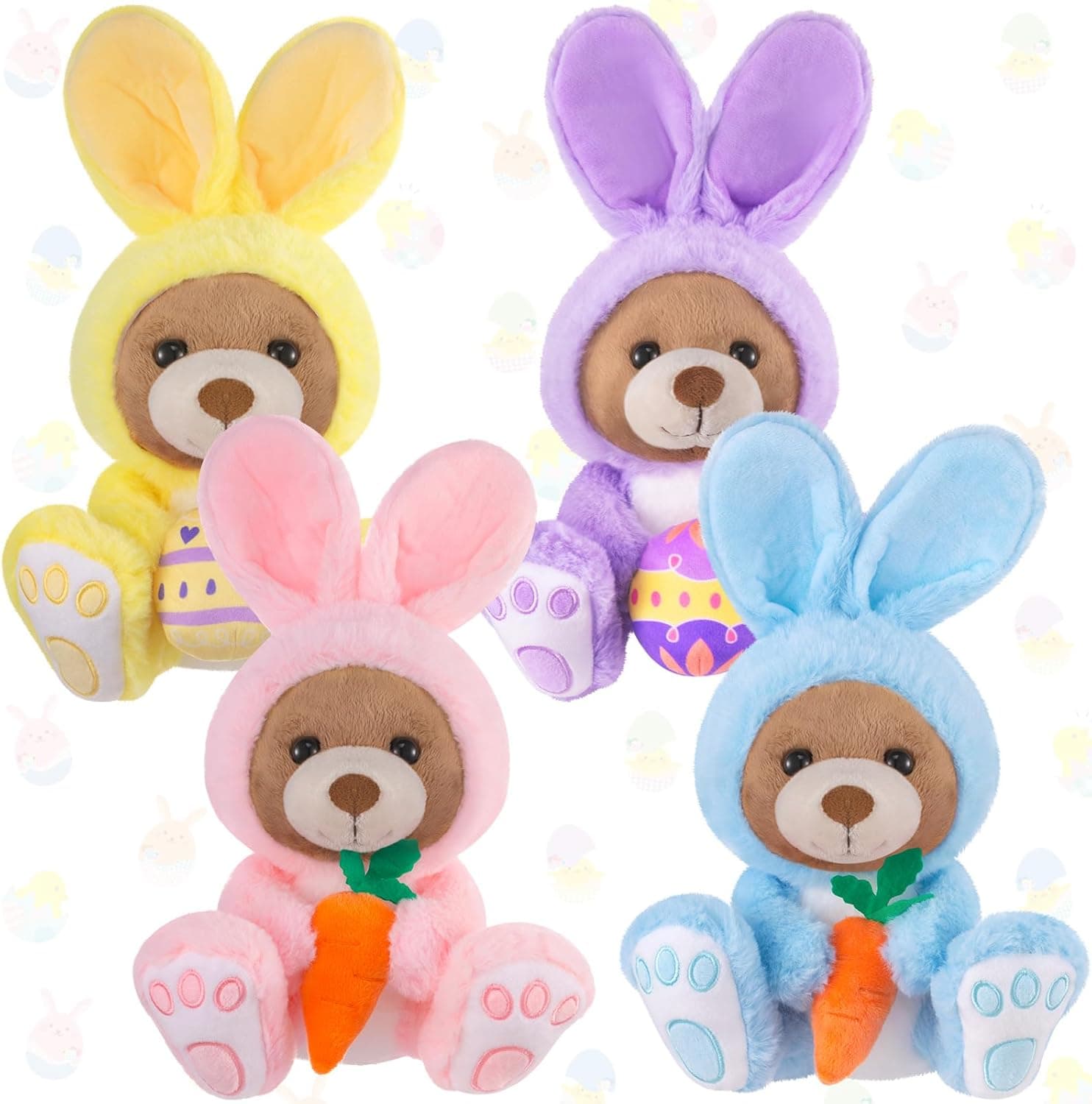 Shappy 4 Pcs Easter Bunny Plush Toys, 12 Inch Stuffed Animals — Easter Gifts gift idea