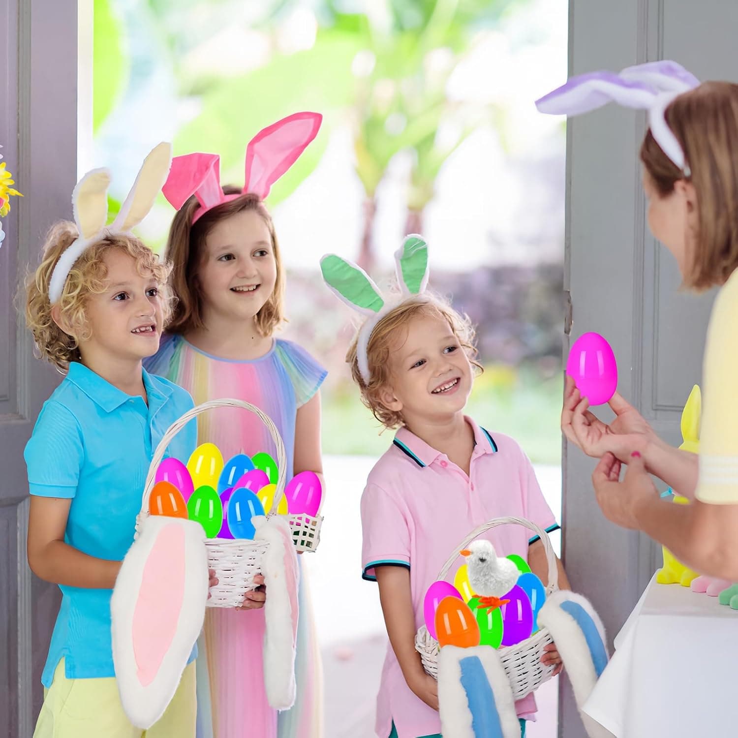 ZICZLI Jumbo 4" Easter Eggs Filled Wind-up Toys, 8 Pack thumbnail 5