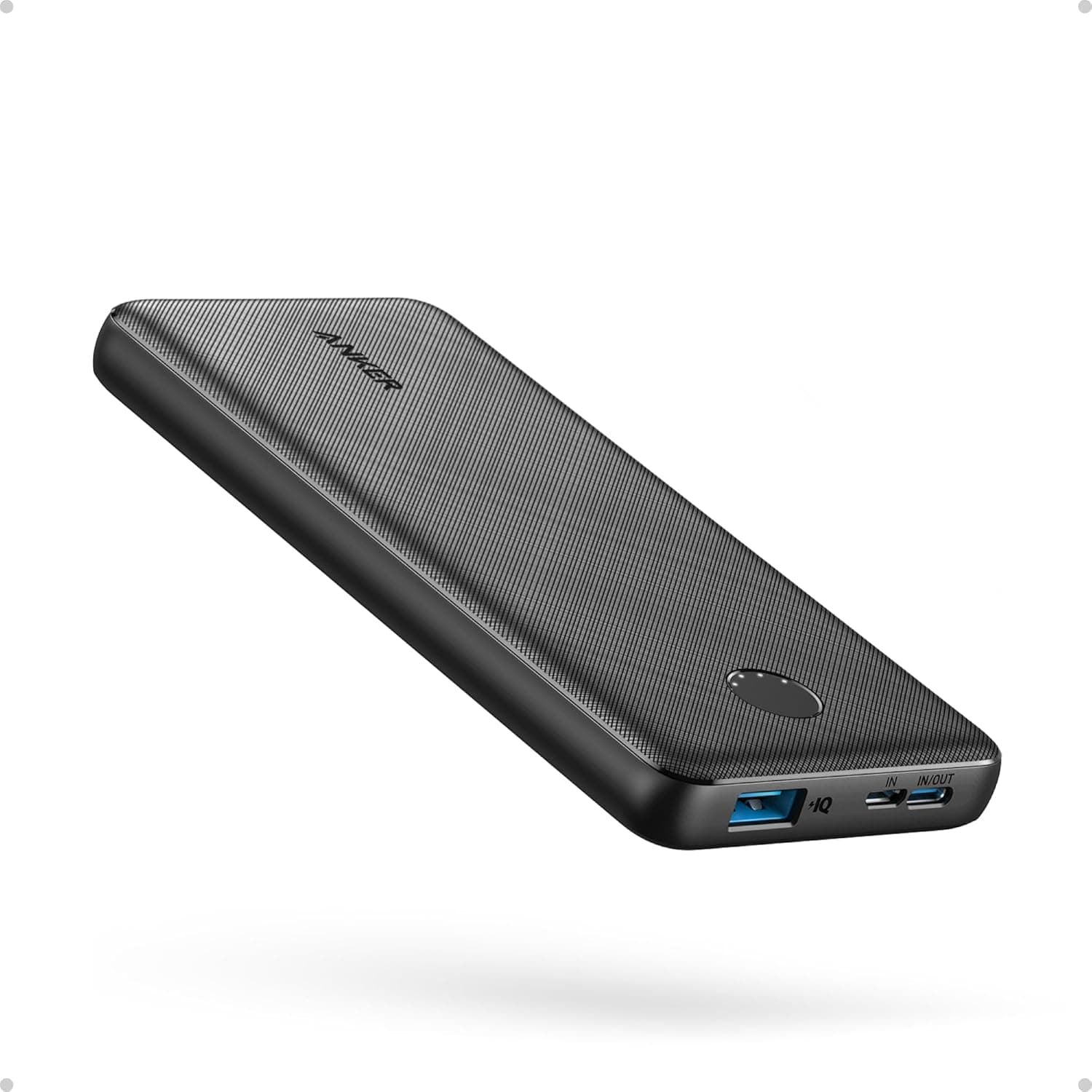 Anker Power Bank(PowerCore 10K), Compact Travel-Ready 10,000mAh Battery Pack with PowerIQ Charging Technology, 5V/3A High-Speed Charging for iPhone, iPad,and More (1, Black) : Cell Phones &amp; Accessories image 1