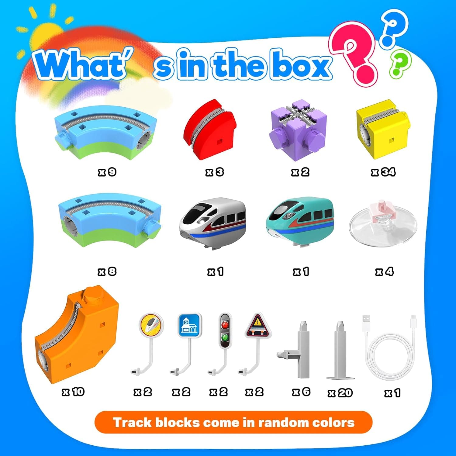 Goody King Electric Train Set for Kids, 3D Stem Electric Train Set with Train and Traffic Signs, 3D Racing Track Sets for Kids, 3+ Years Old Boys &amp; Girls Birthday : Toys &amp; Games thumbnail 3