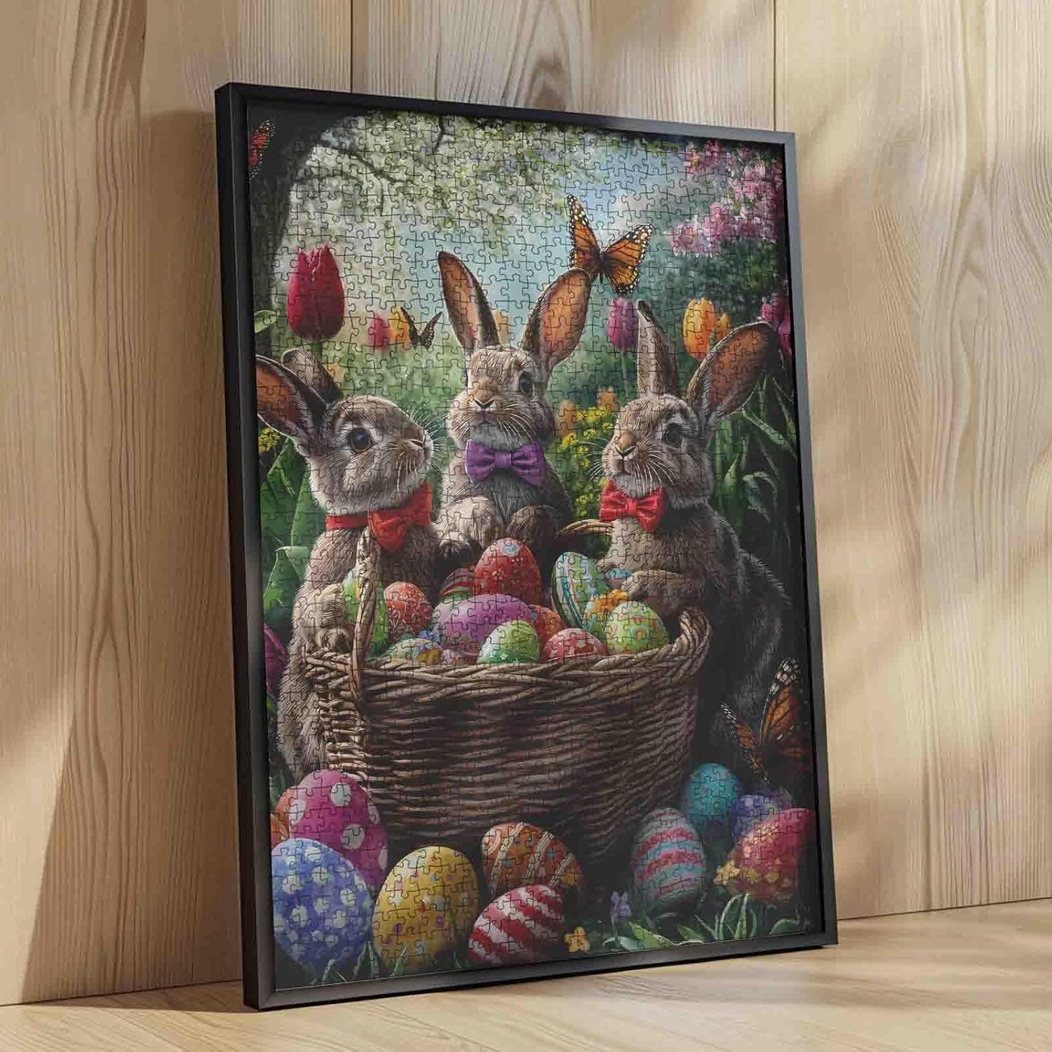 Cute Easter Bunnies and Colorful Eggs 1000 Piece Jigsaw Puzzle thumbnail 4