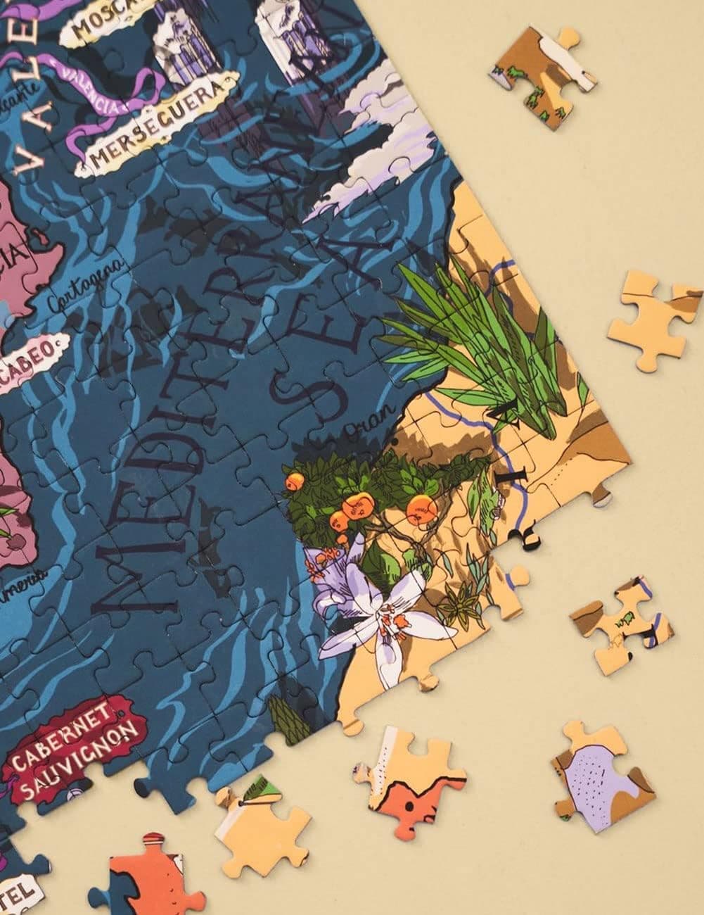 Spain Wine Puzzle - Hand-Drawn Jigsaw 1000 Piece Puzzle for Adults - Spanish Wines &amp; Geography : Toys &amp; Games thumbnail 4