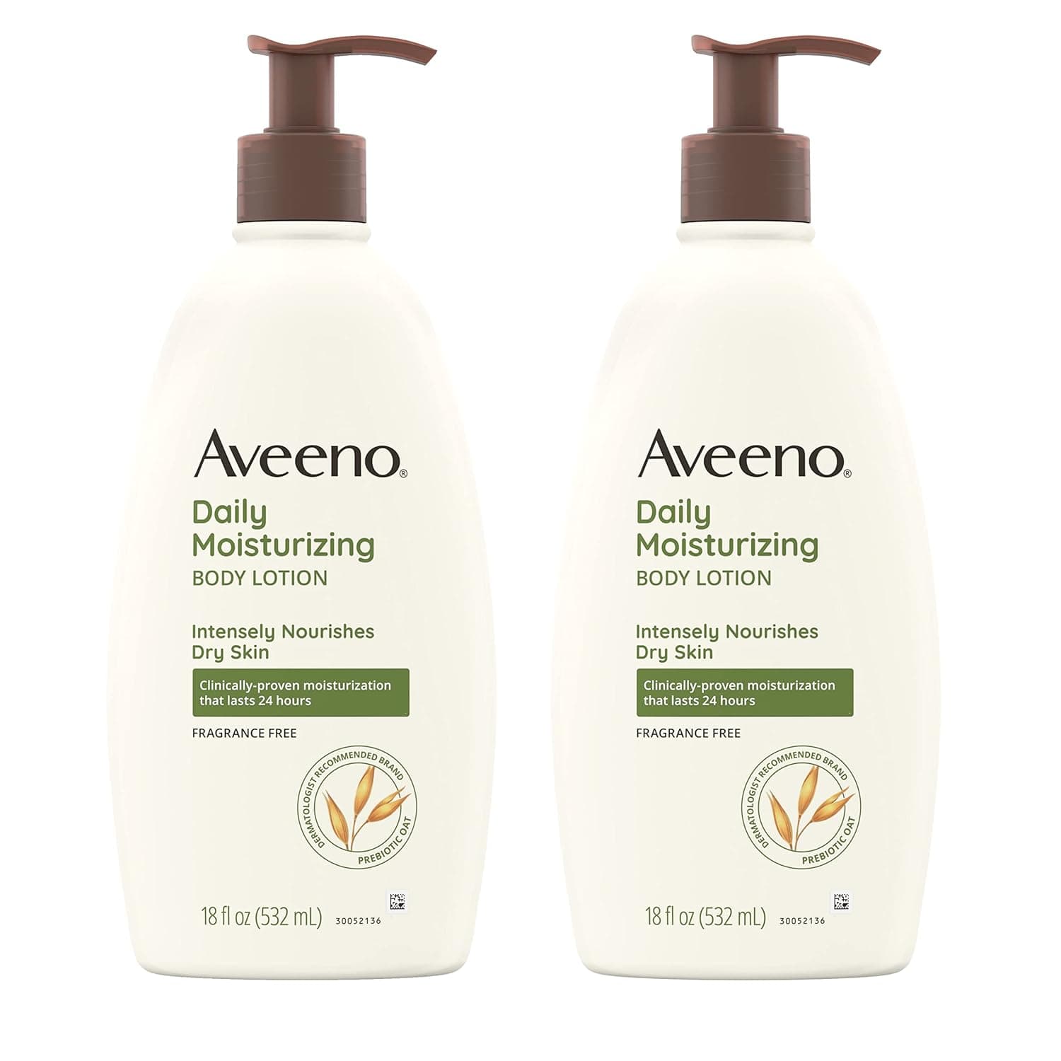 Aveeno Active Naturals Daily Moisturizing Lotion, 18-Ounce Pump (Pack of 2) : Beauty &amp; Personal Care image 1