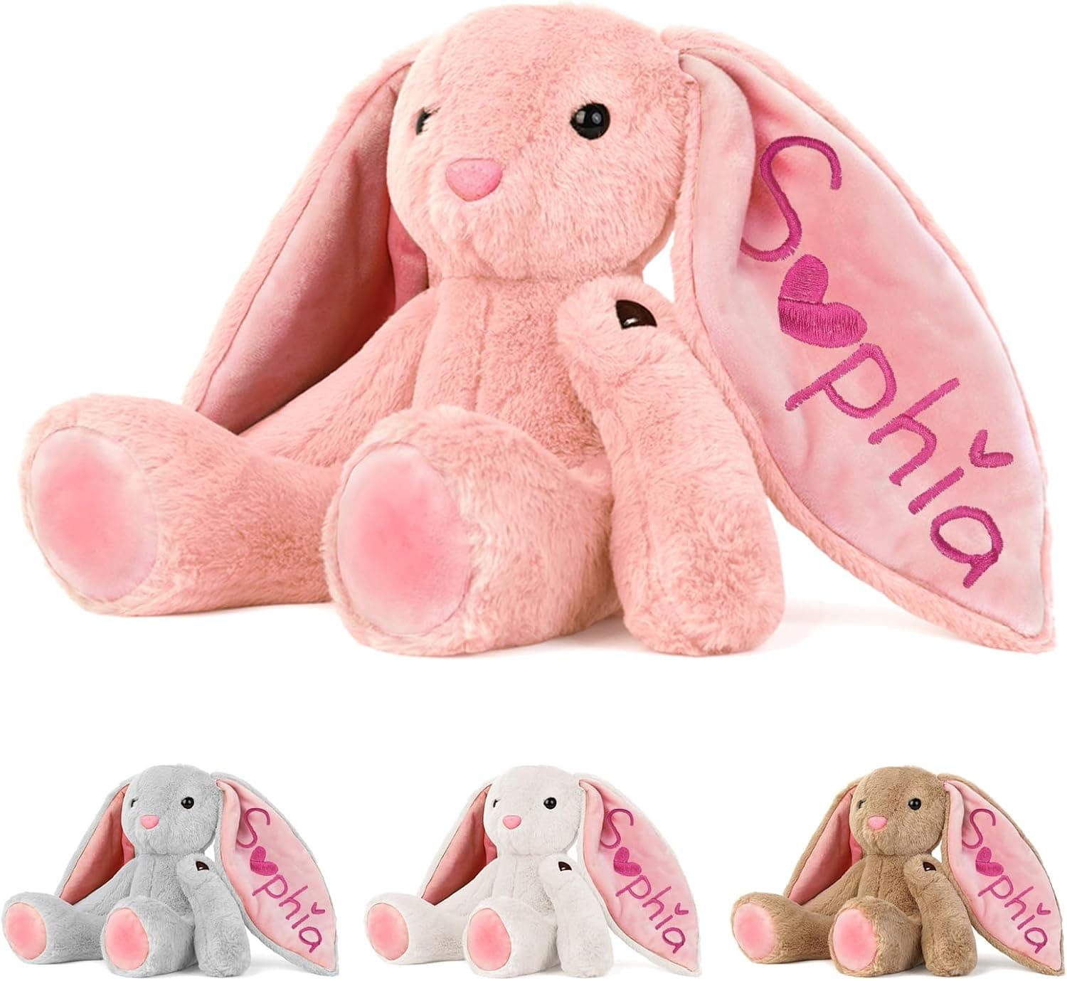 Personalized Bunny Plush with Embroidered Name image 1