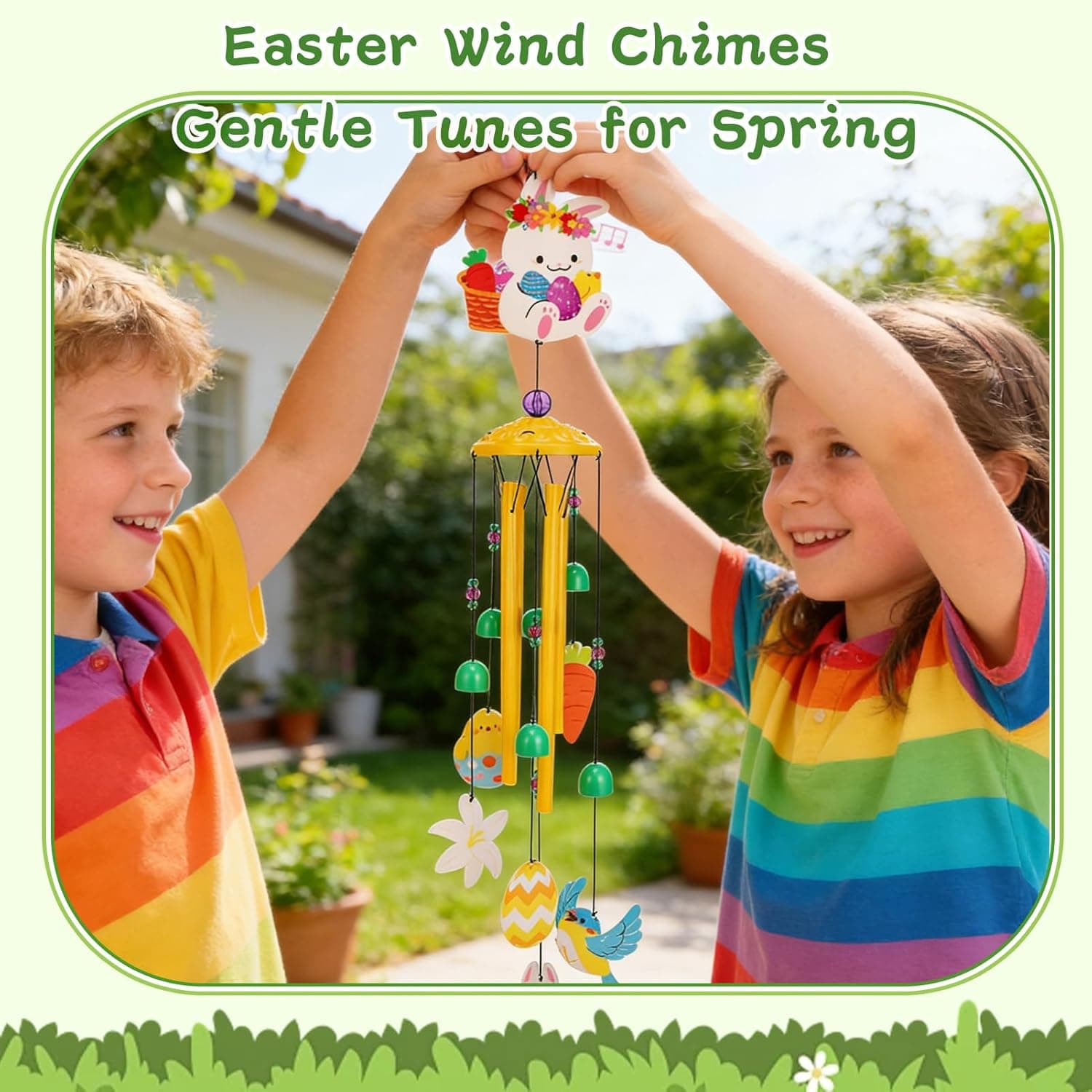 Hoemwarm Easter Wind Chimes with Bunny, Eggs and Gift Box thumbnail 3
