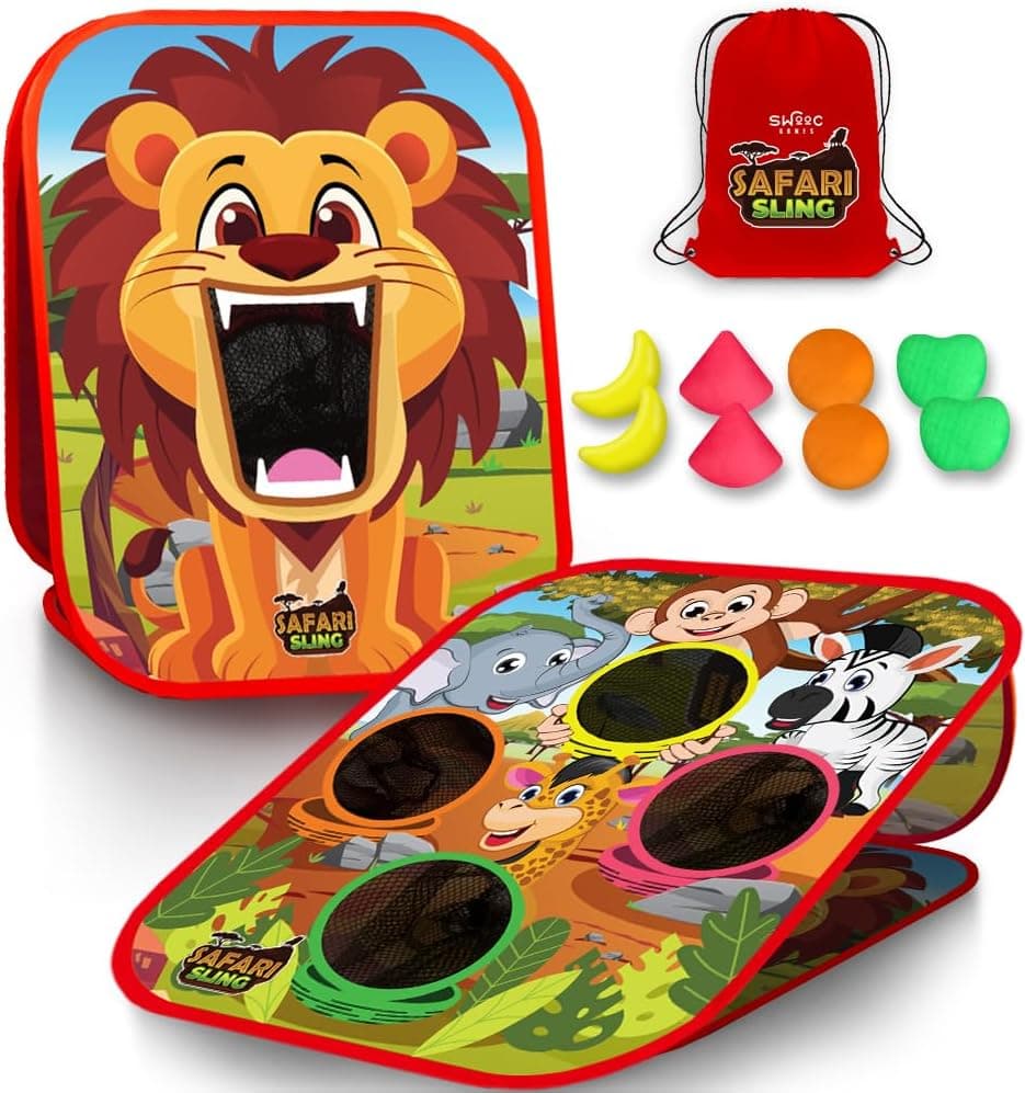 Swooc Games Safari Sling - 2-in-1 Bean Bag Toss Game for Kids — Spring Gift Ideas gift idea