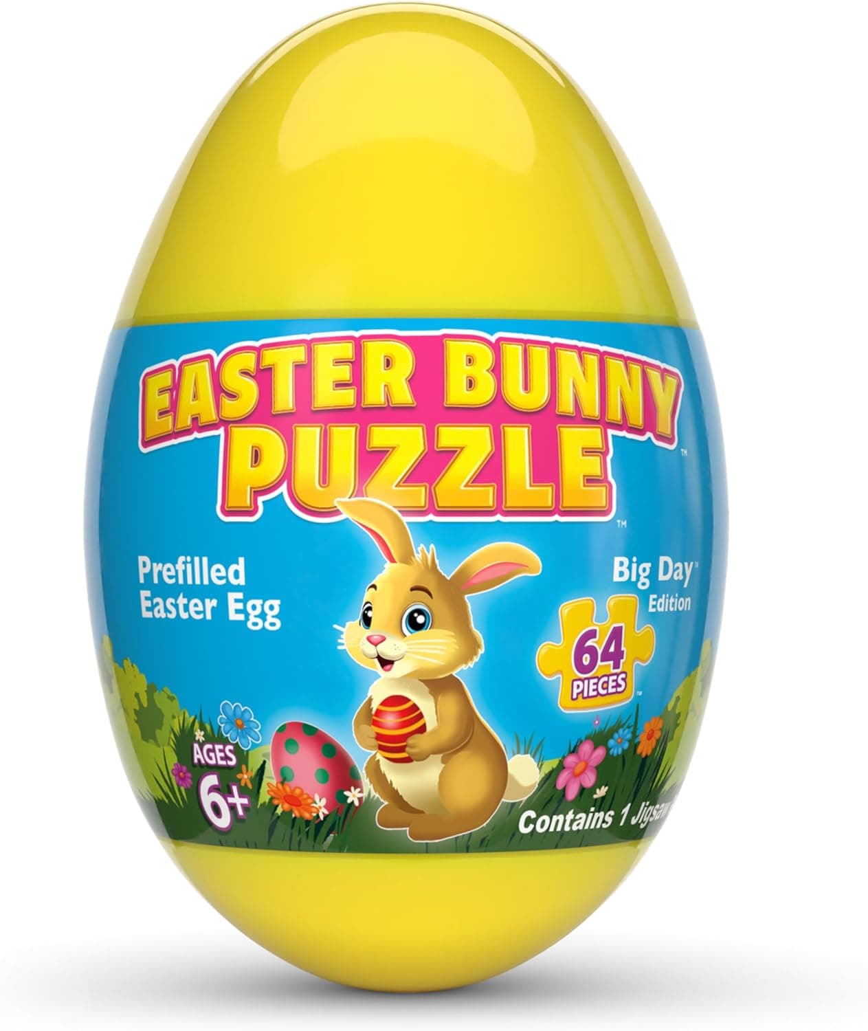 Easter Bunny Puzzle – Prefilled Easter Egg, Pre Filled with 64-Piece Jigsaw Puzzle for Kids, Easter Basket Stuffer, Gift for Kids, Ages 6+ : Toys &amp; Games thumbnail 2