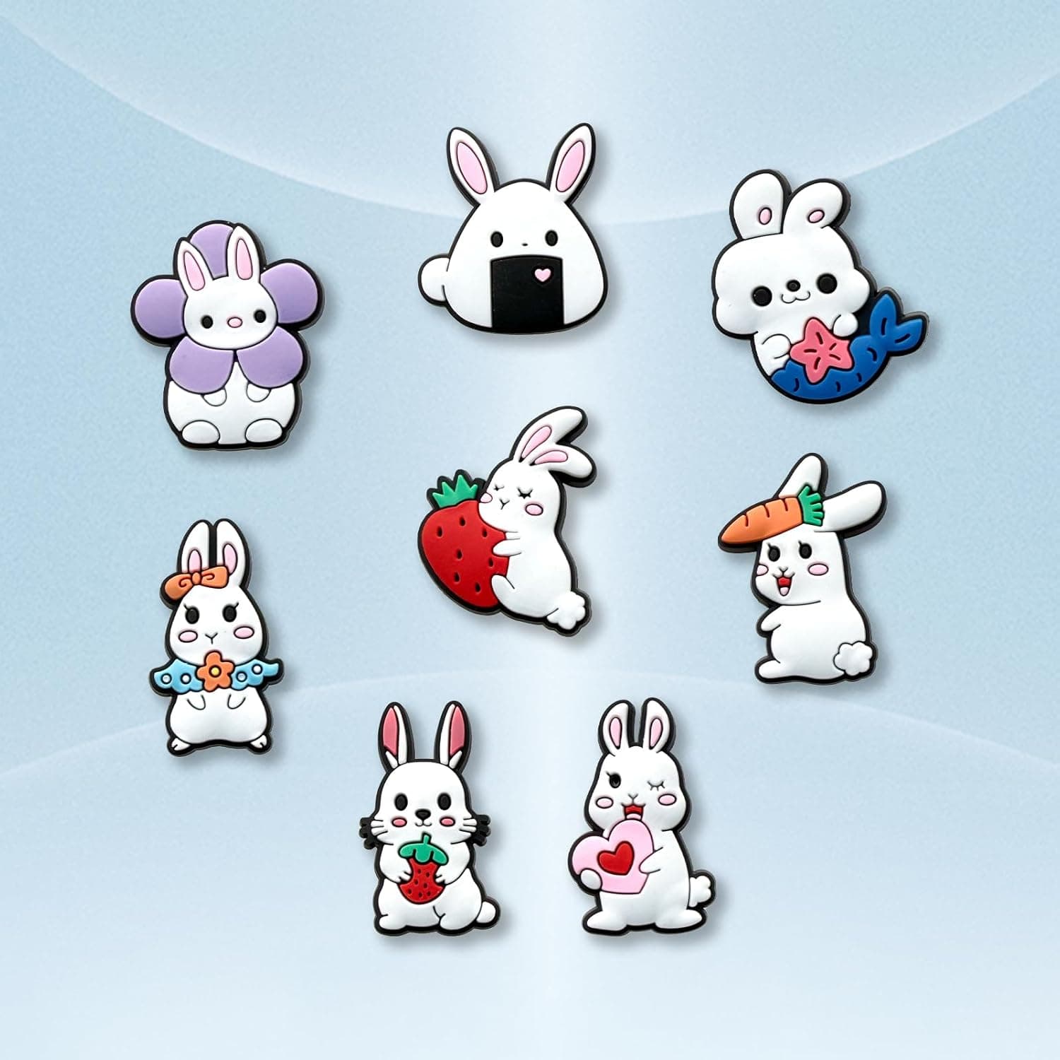 16Pcs Bunny Shoe Charms for Croc Clog Sandals Bracelets Decoration : Clothing, Shoes &amp; Jewelry thumbnail 3