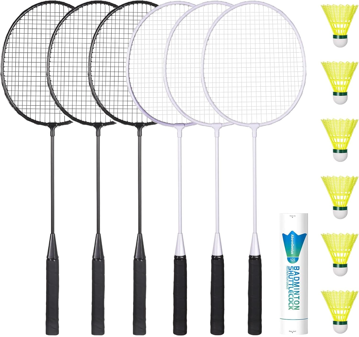 AboveGenius Badminton Rackets Set of 6 — Spring Gift Ideas gift idea