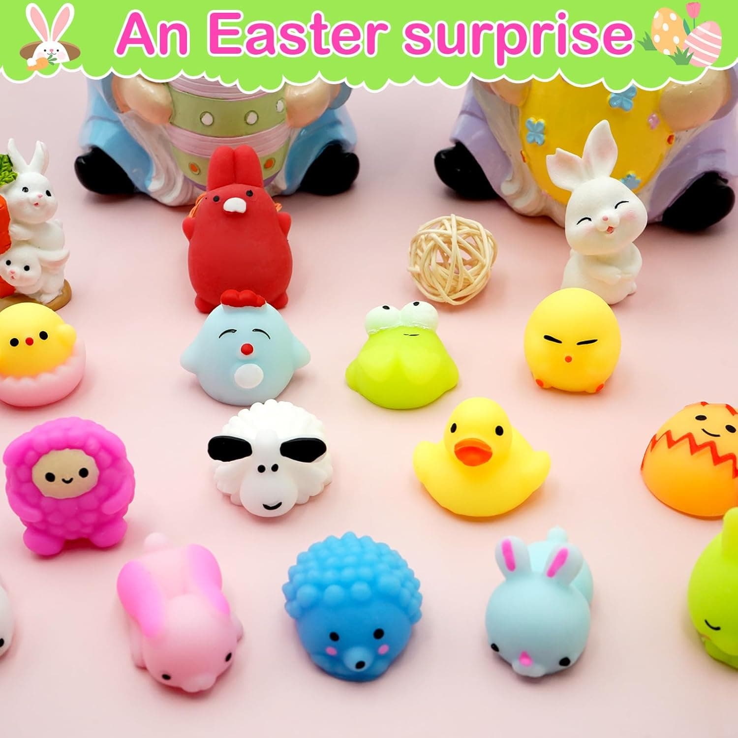 ZICZLI 24 Pack Easter Egg Mochi Squishies Toys thumbnail 5
