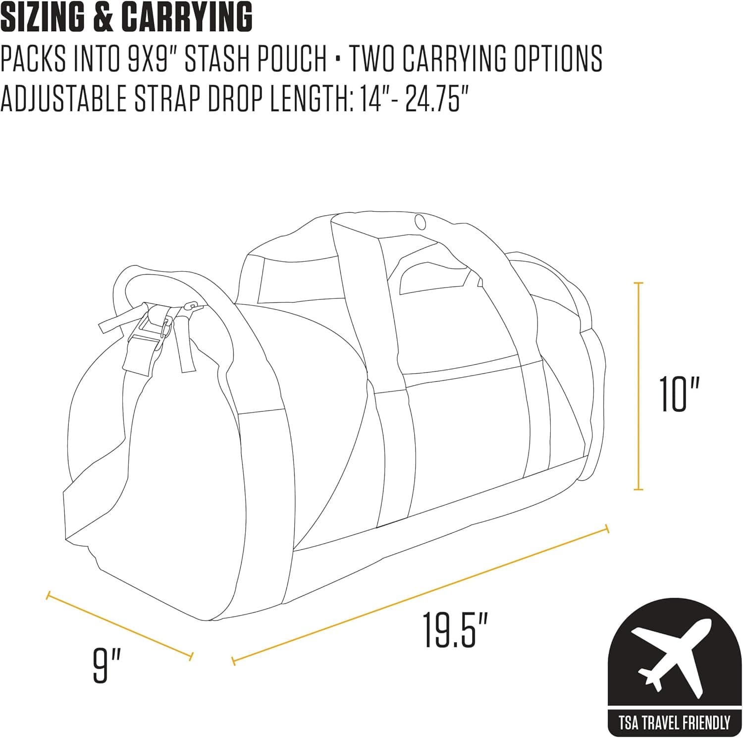 Carhartt Classic Round Duffel with Utility Pouch - 25L thumbnail 5