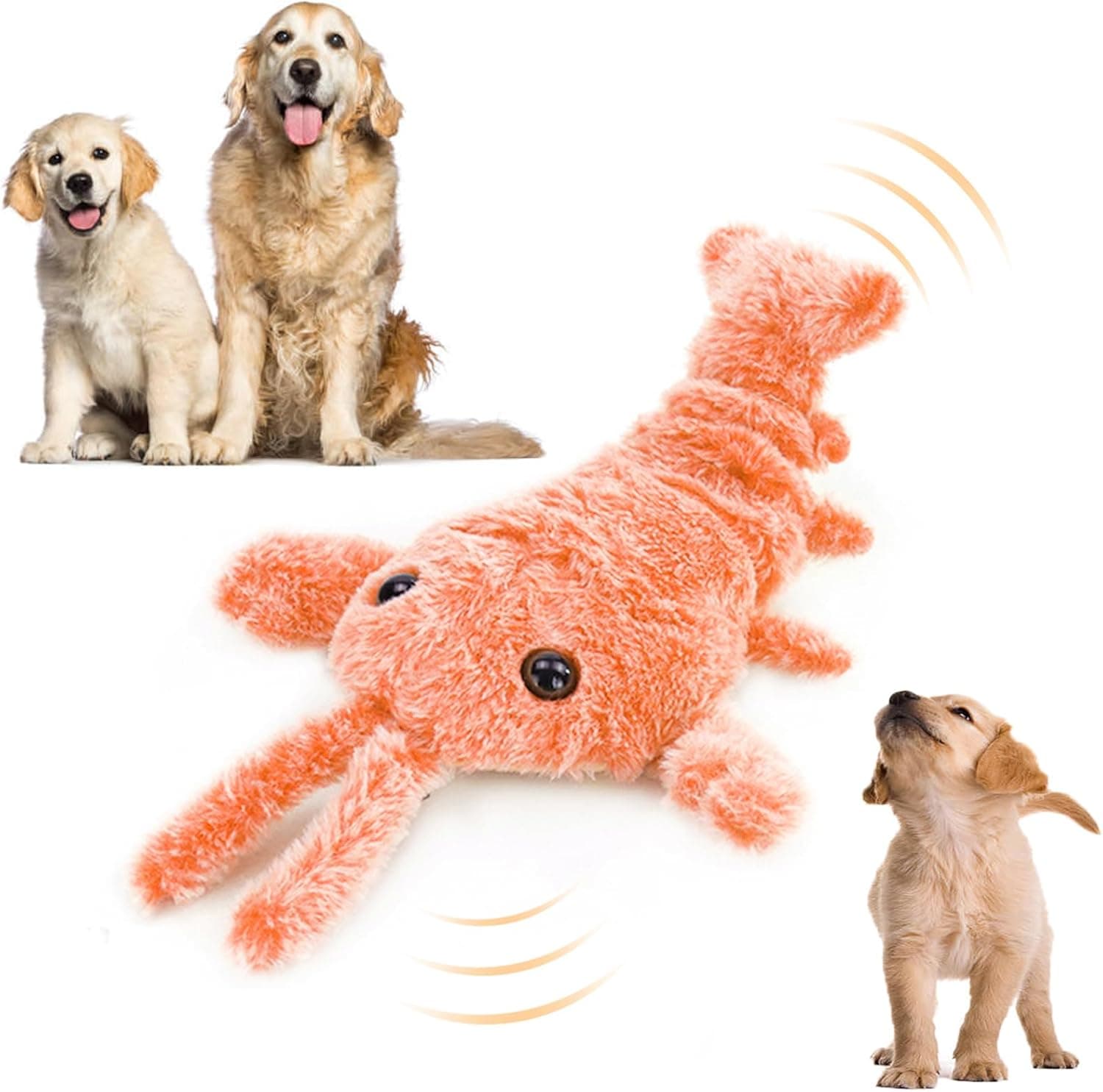 Poouty Interactive Plush Lobster Dog Toy image 1