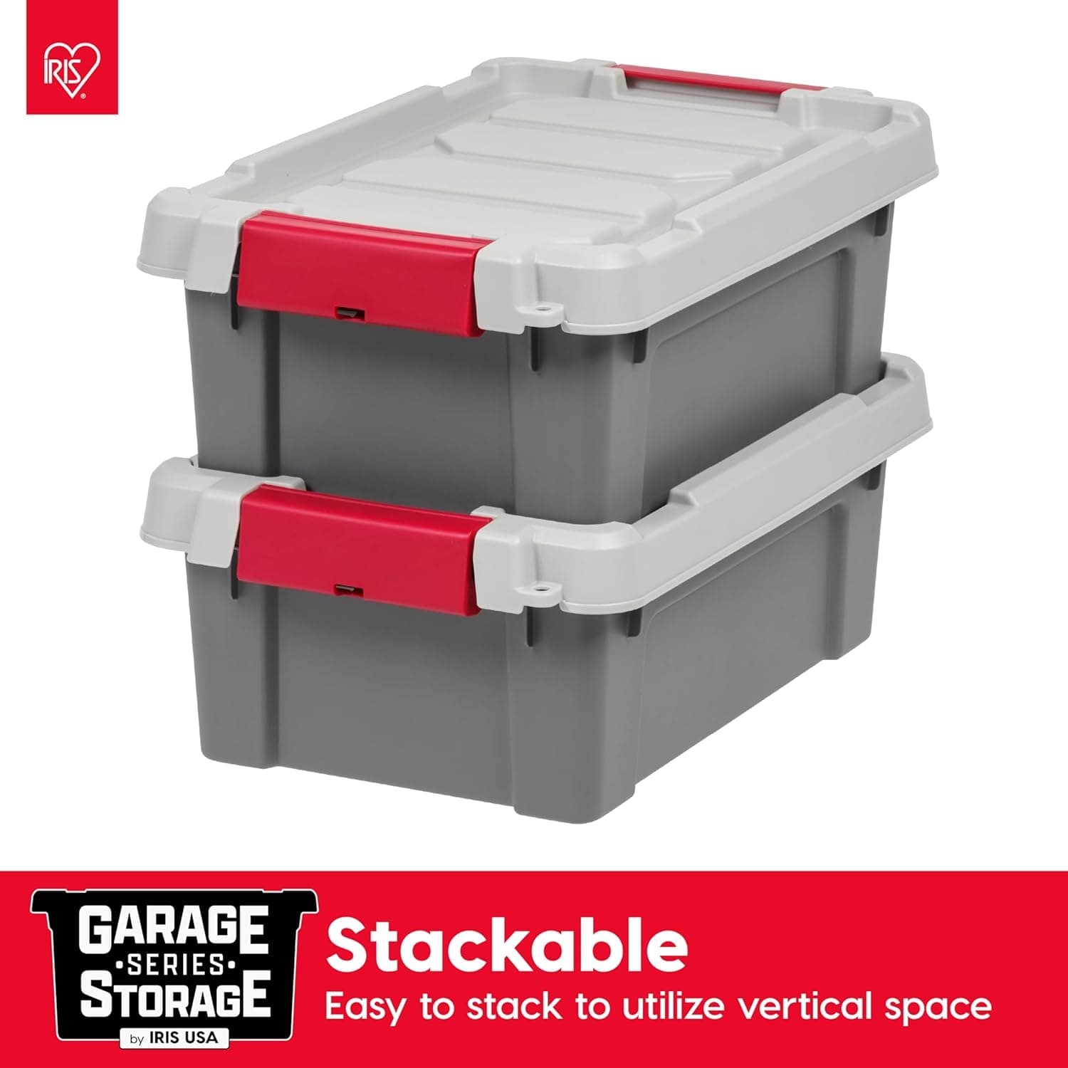 IRIS USA 3 Gallon Lockable Storage Totes with Lids, 5 Pack thumbnail 4