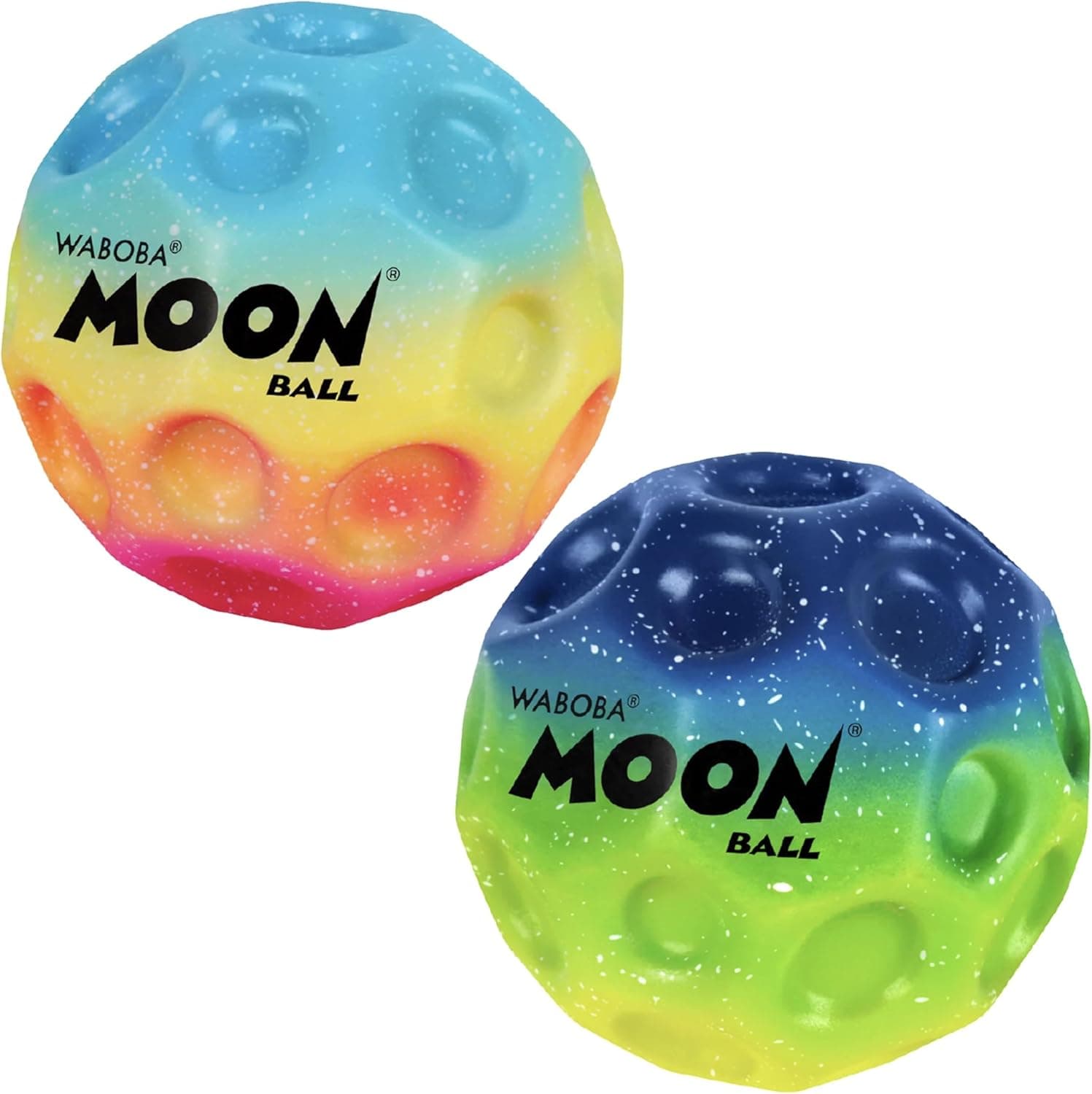 Waboba Gradient Moon Ball 2 Pack - Super Bouncy Wall Balls for Kids and Teens - Outdoor Sports Toy Gift - Rainbow &amp; Undersea : Toys &amp; Games — Easter Gifts gift idea