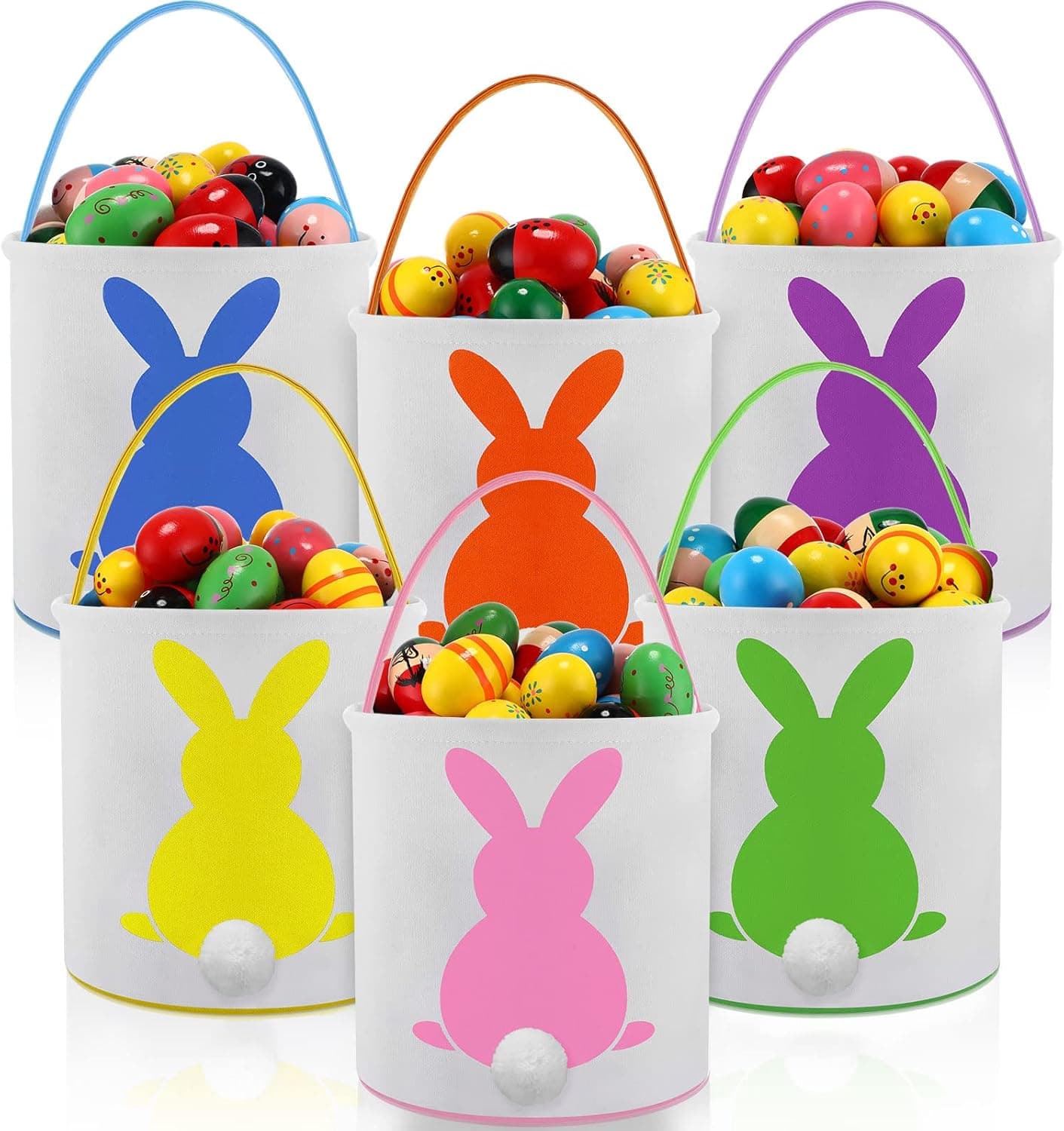 Easter Egg Hunt Baskets for Kids - 6-Piece Set