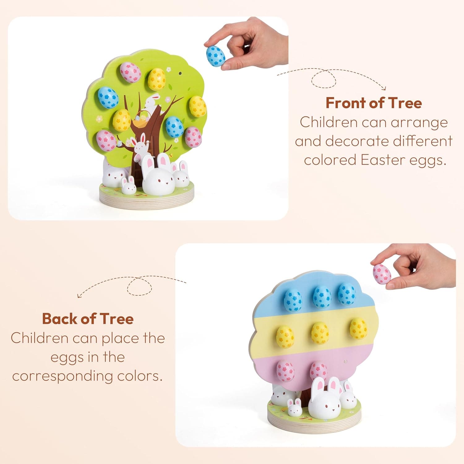 Woodtoe Magnetic Easter Eggs - Montessori Picking Toy thumbnail 3