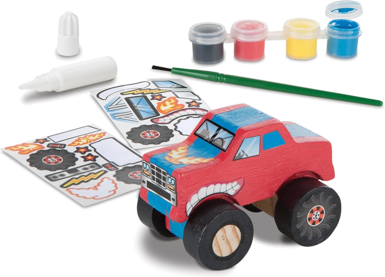 Melissa &amp; Doug Created by Me! Monster Truck Wooden Craft Kit : Melissa &amp; Doug: Toys &amp; Games thumbnail 4
