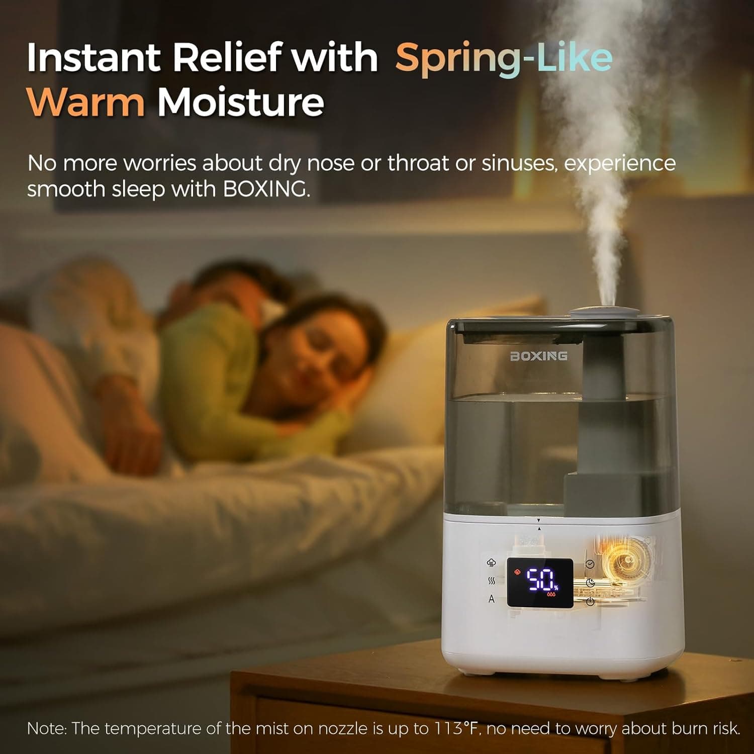 BOXING Warm and Cool Mist Humidifier thumbnail 2