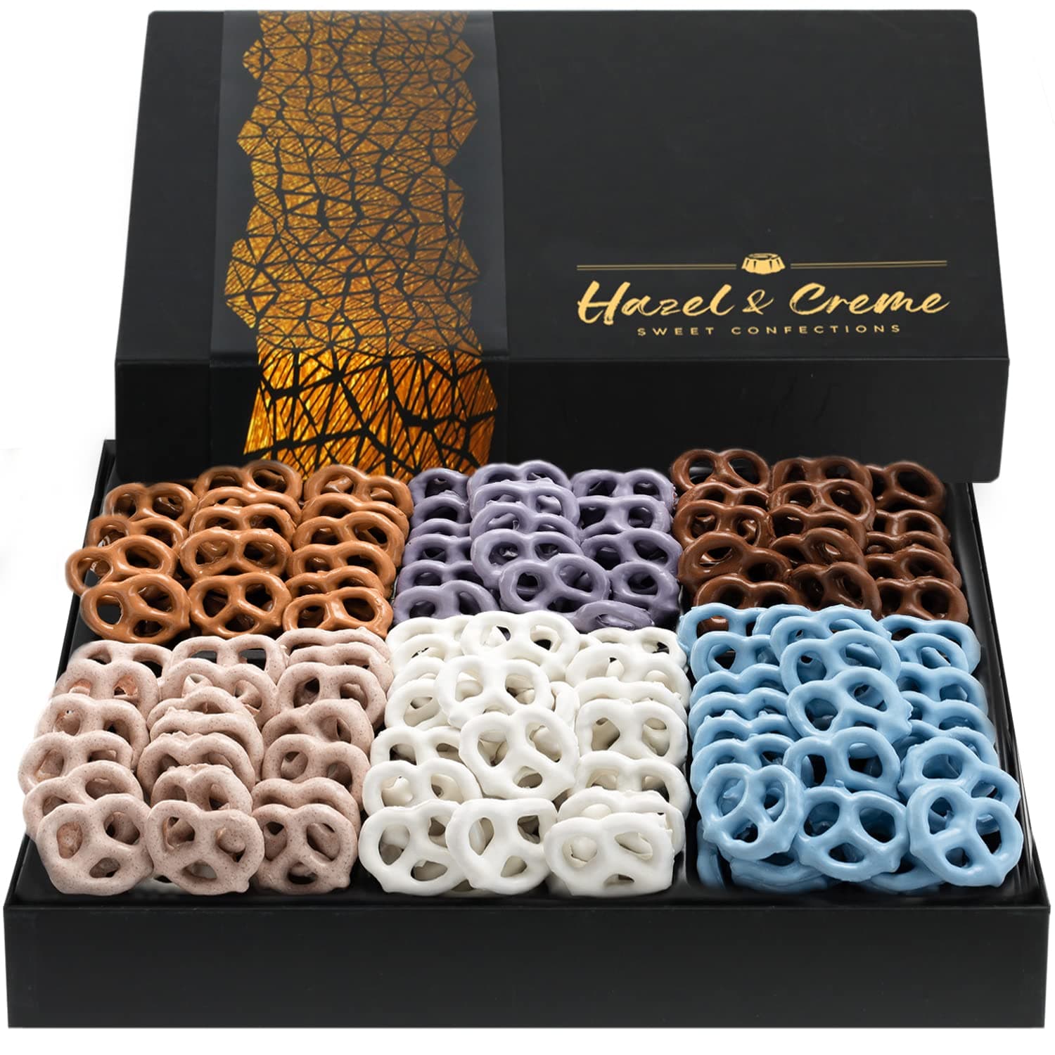 Hazel & Creme Easter Yogurt Pretzel Gift Box – 6 Flavor Gourmet Assortment image 1