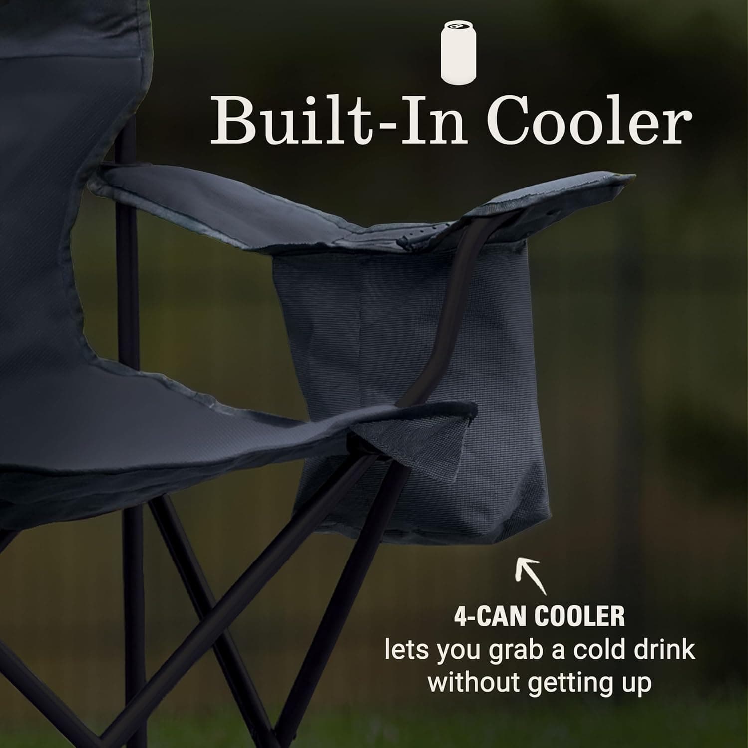 Coleman Portable Camping Chair with 4-Can Cooler thumbnail 4