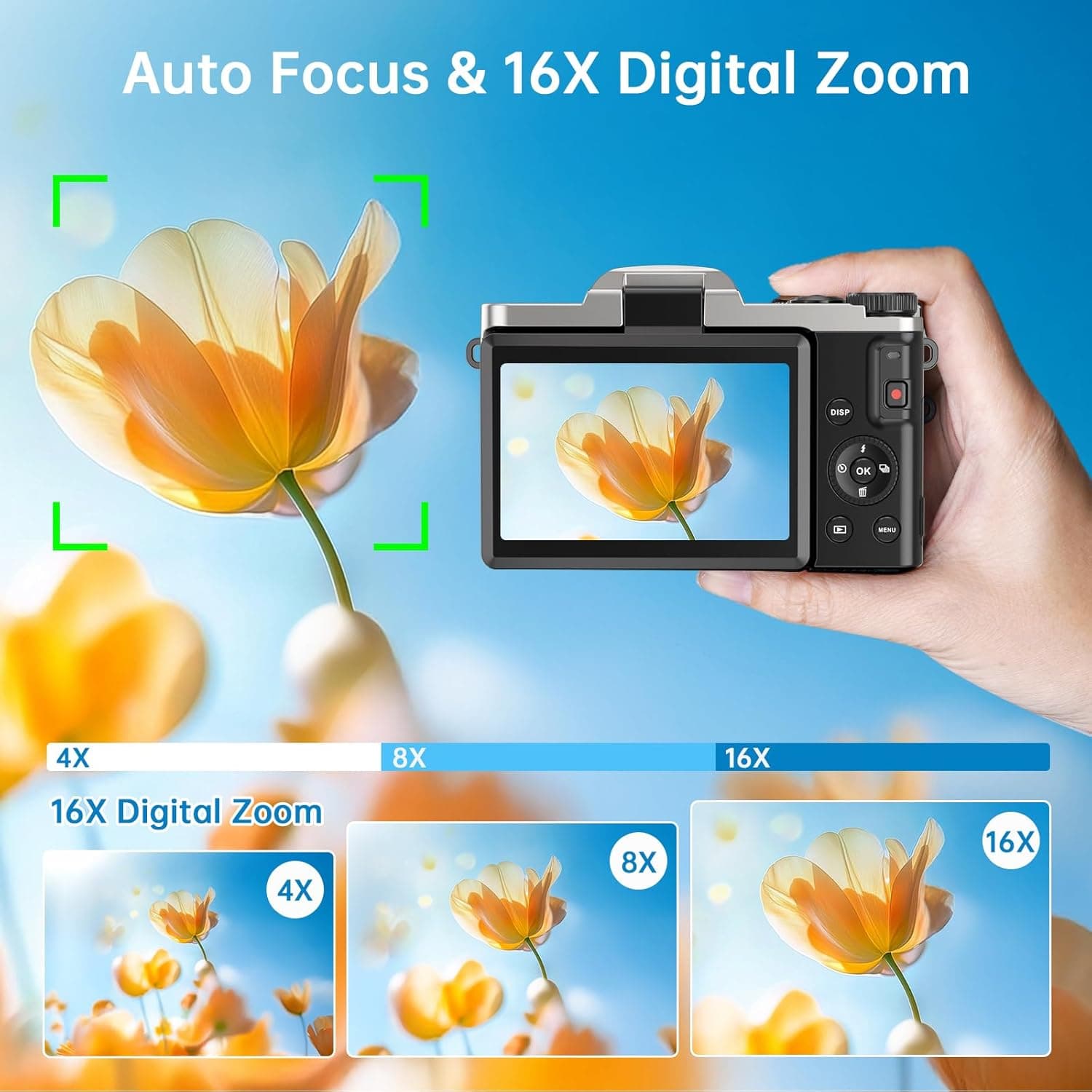 4K Digital Camera with WiFi and 64MP Auto-Focus thumbnail 5