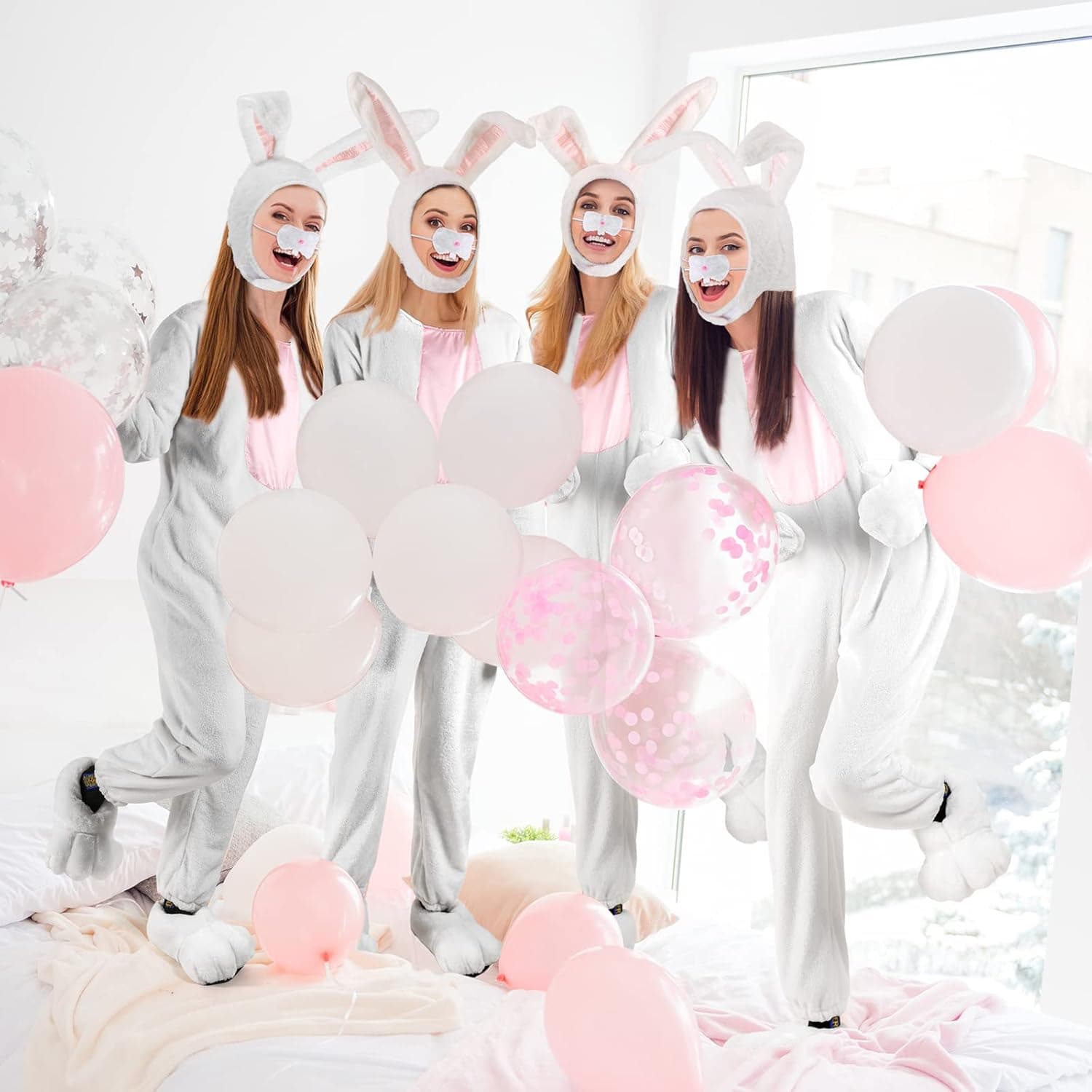 Tigeen Easter Bunny Plush Costume - Adult White Rabbit Unisex thumbnail 4