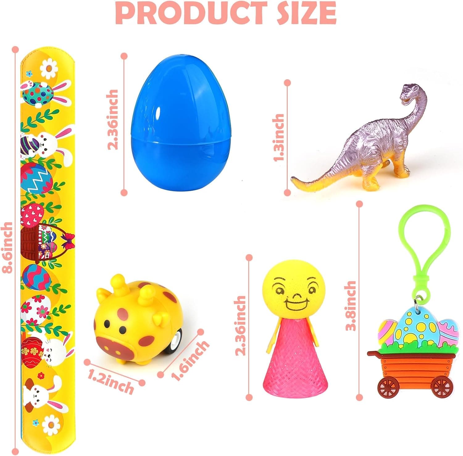 [ 6 Surprise Golden Eggs ] 100 Pack Prefilled Easter Eggs with Assorted Toys Inside, Pre-filled Easter Egg Hunt Stuffed, 100 Plastic Easter Eggs Fillers with Toys, Easter Basket Stuffers : Toys &amp; Games thumbnail 4