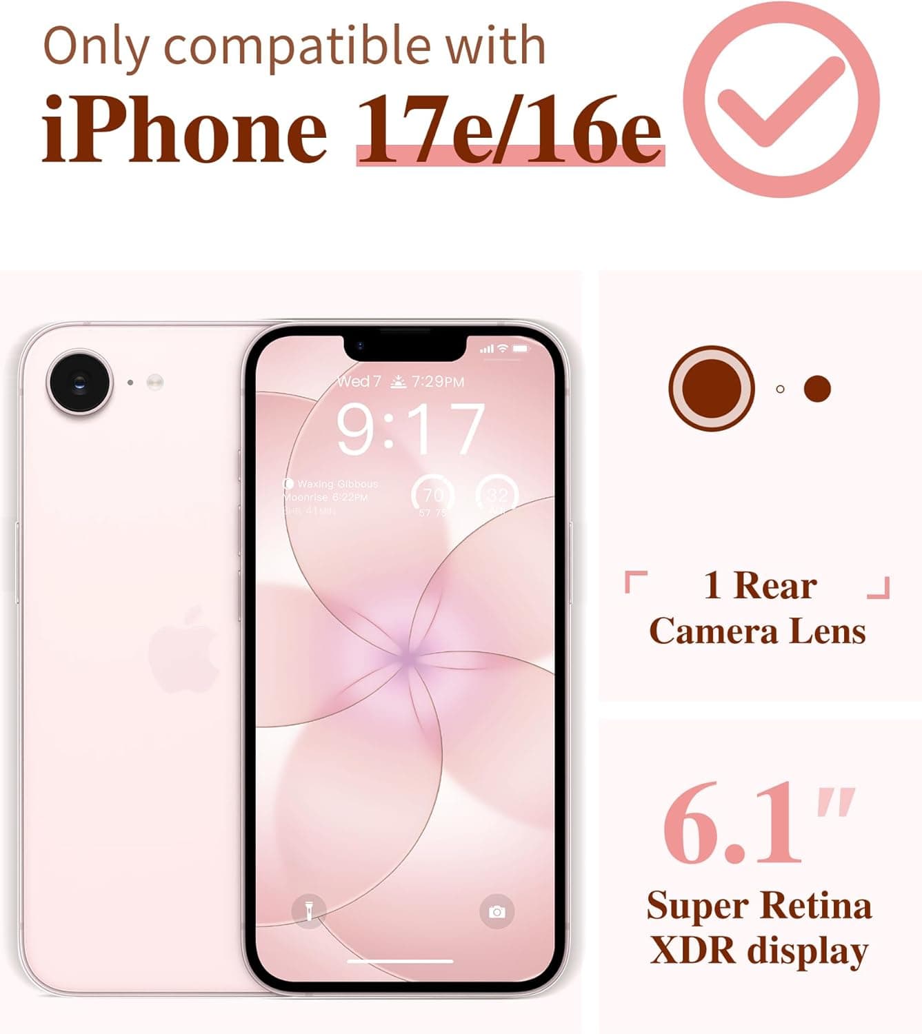 GVIEWIN Floral Clear iPhone Case - Floratopia Design with Military-Grade Protection thumbnail 2