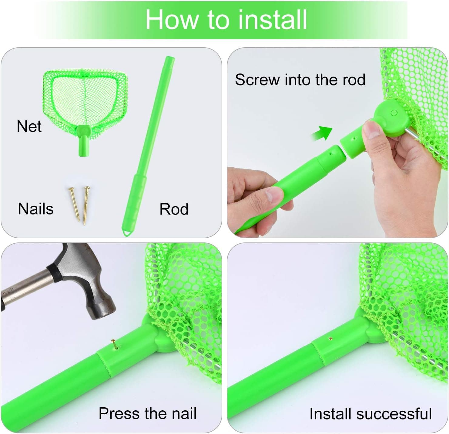 Coopay 4-Piece Butterfly Fishing Nets thumbnail 3