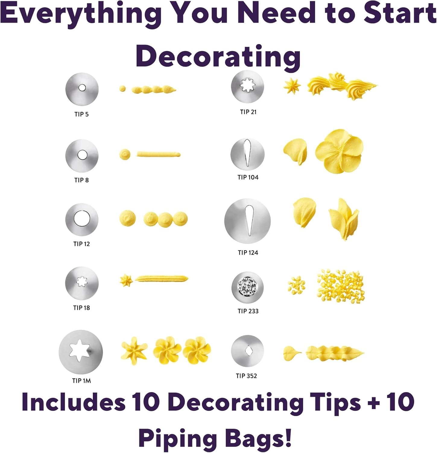 Wilton Beginning Buttercream Decorating Set, 20-Piece Cake Decorating Kit thumbnail 3