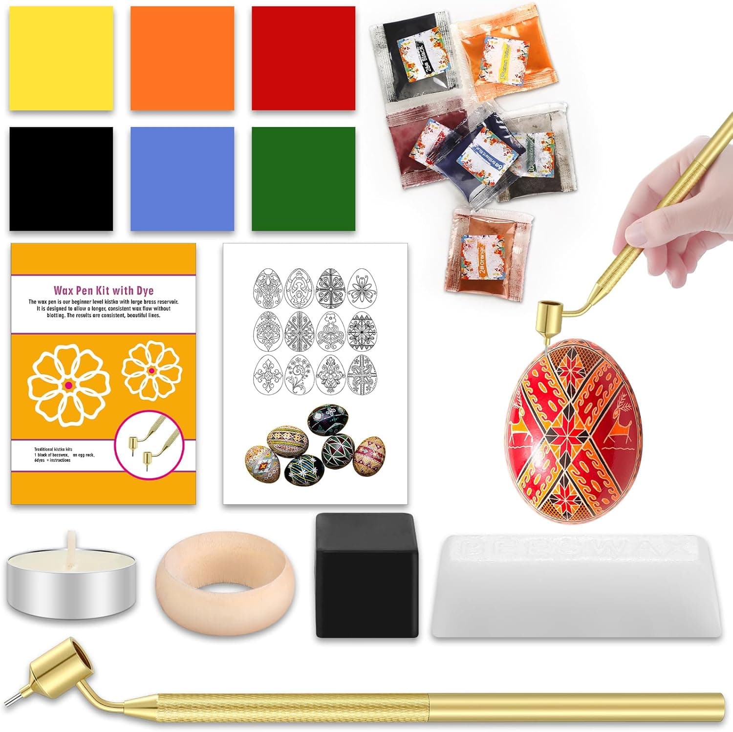Blushtier Ukrainian Easter Egg Decorating Kit (Pysanky) - 12 Piece Set — Easter Gifts gift idea