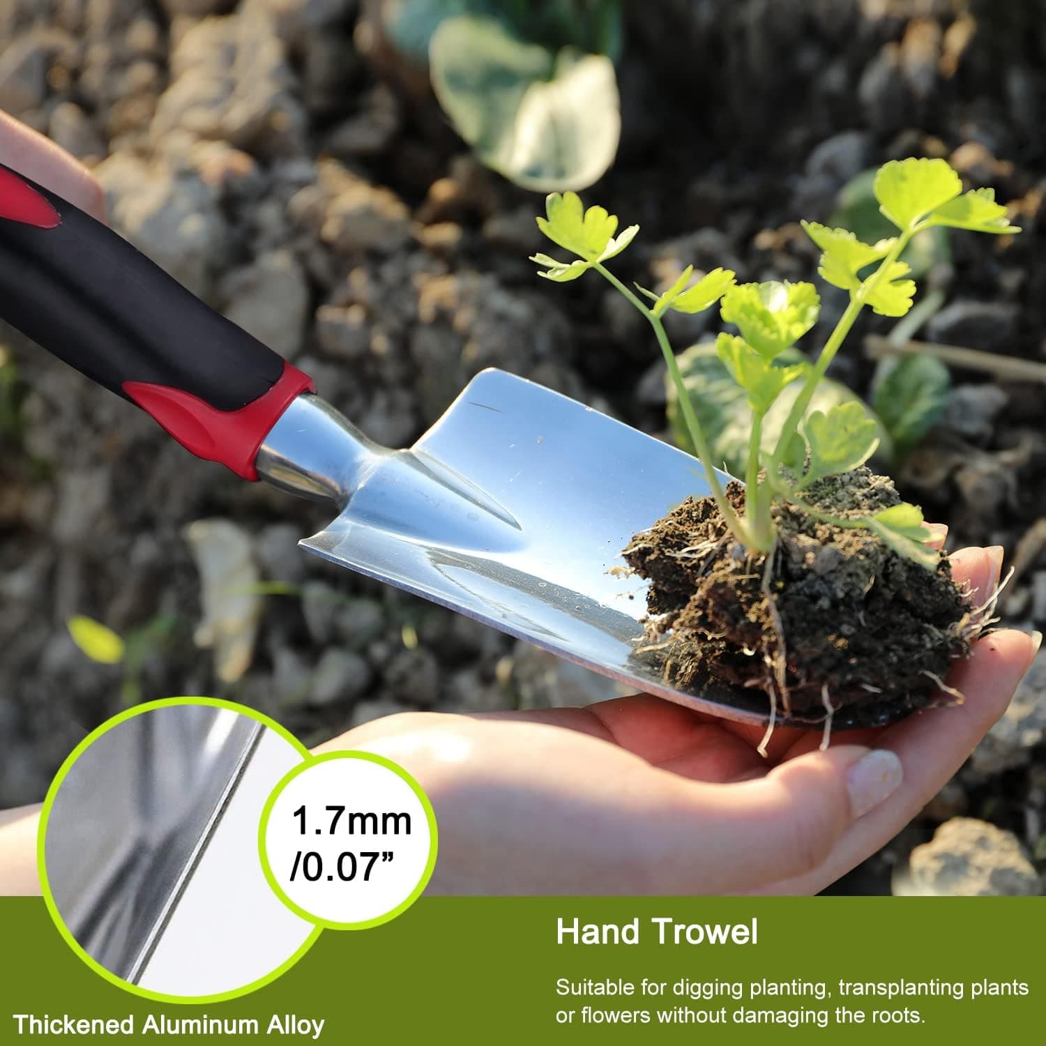 FANHAO 3-Piece Heavy Duty Garden Tool Set thumbnail 3