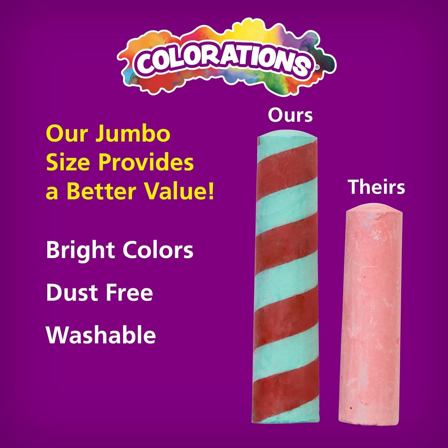 Colorations Sidewalk Chalk – 50 Piece Set thumbnail 5