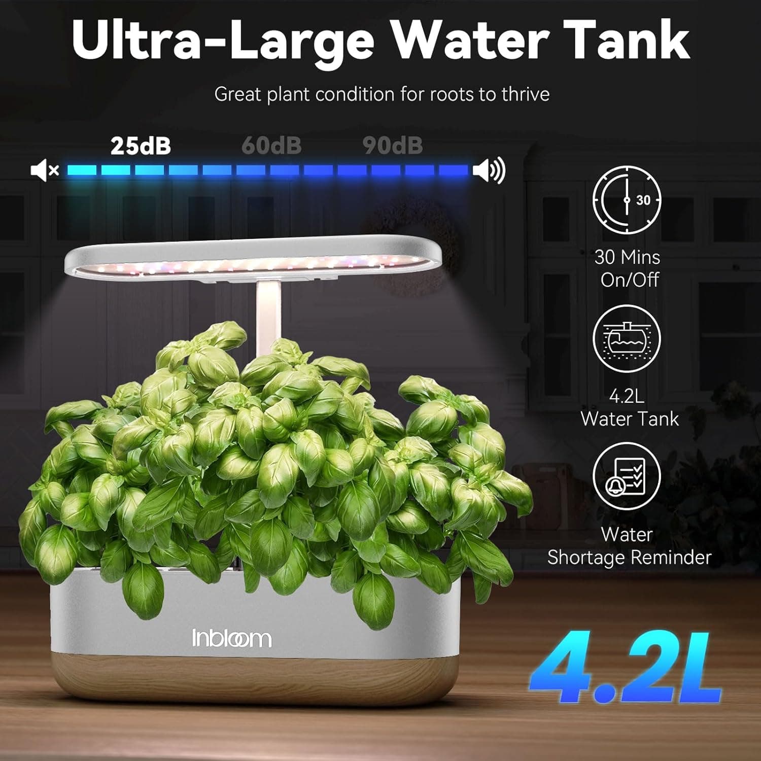 inbloom Hydroponics Growing System 12 Pods with Full-Spectrum LED Grow Light thumbnail 5