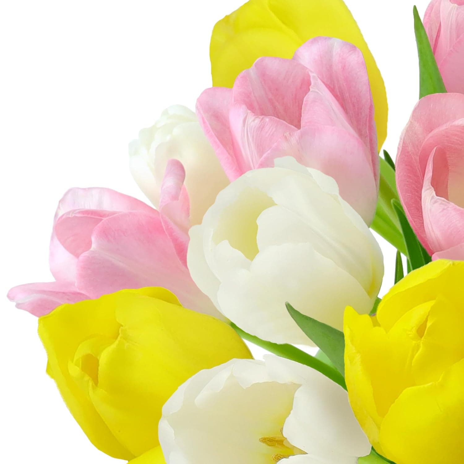 Benchmark Bouquets - Spring Tulips - Yellow, Pink and White Tulips - Easter Flowers for Delivery - Fresh Tulips - Easter Flowers for Women - Easter Gifts for Adults - Glass Vase Included (20 Stems) : Everything Else thumbnail 2