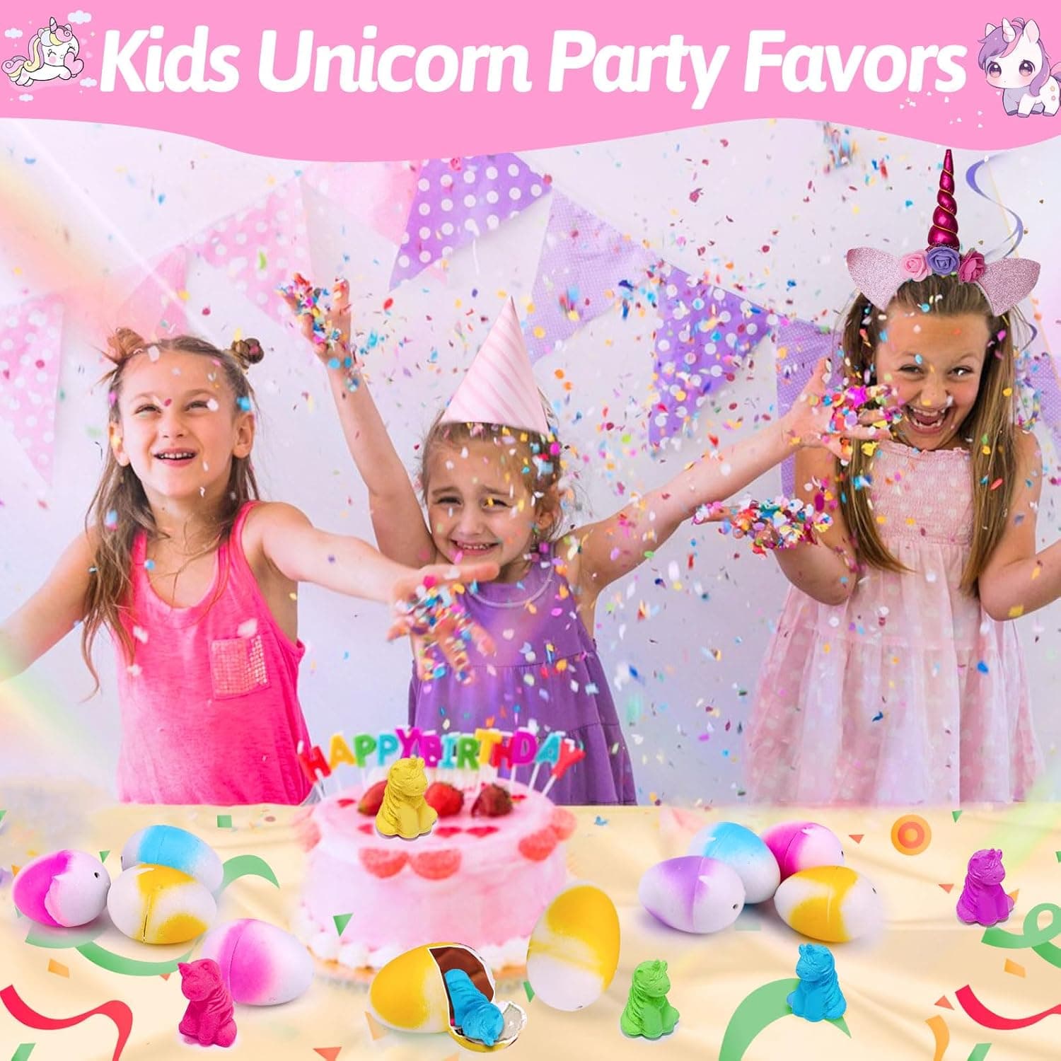 48 Pack Hatching Unicorn Eggs Party Favors thumbnail 2
