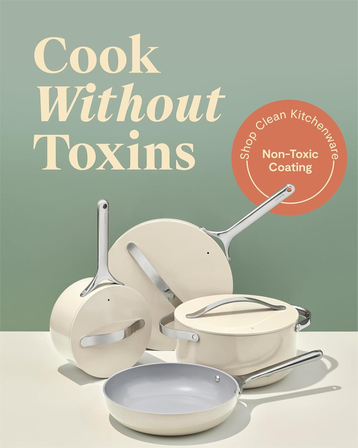 Caraway Non-stick Ceramic Cookware Set (12 Piece) thumbnail 2