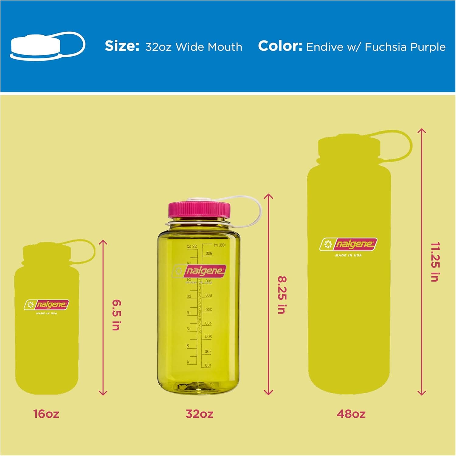 Nalgene 32 oz Wide Mouth Water Bottle thumbnail 5