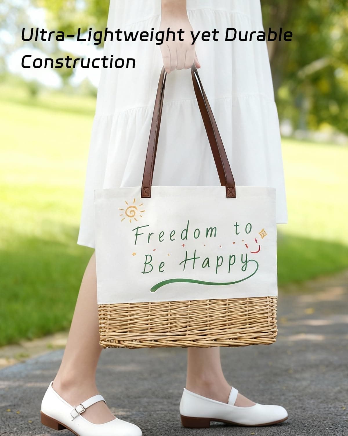 WeaveNove Wicker Picnic Basket for 2 thumbnail 5