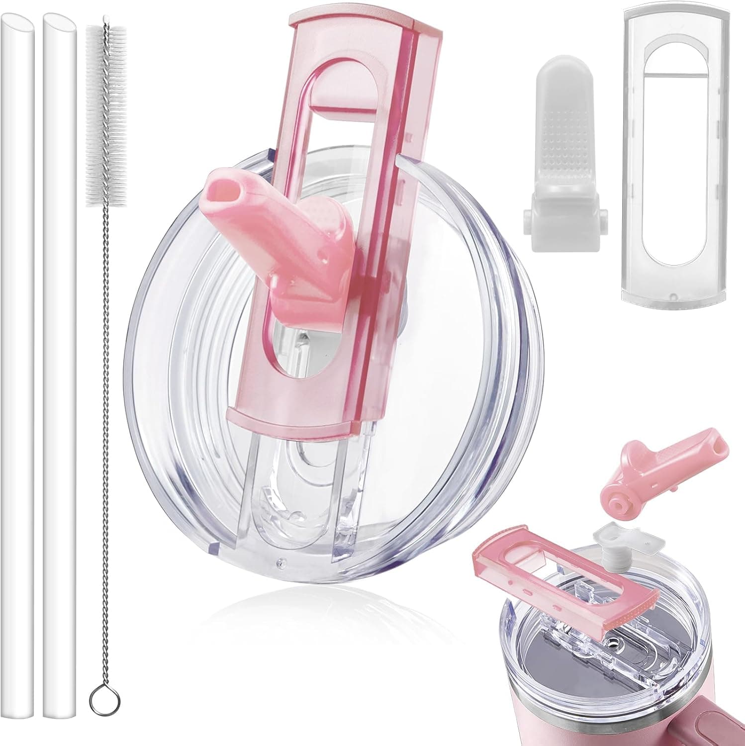 ANTAND Detachable Flip Straw Lid Replacement for 40 oz Stanley Quencher H2.0 image 1