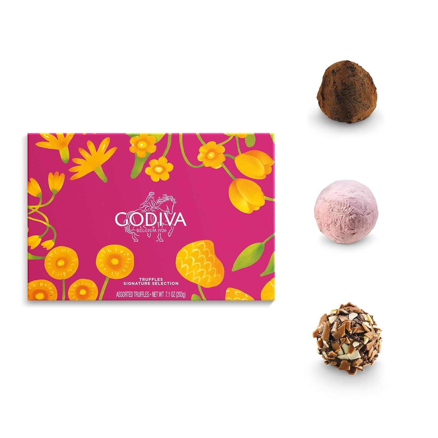 Godiva Signature Truffles Limited Edition Spring Gift Box, Belgian Dark &amp; Milk Chocolates with Ganache Centers, Gourmet Easter Chocolate Gifts, Kosher, 15 Pc : Grocery &amp; Gourmet Food thumbnail 2