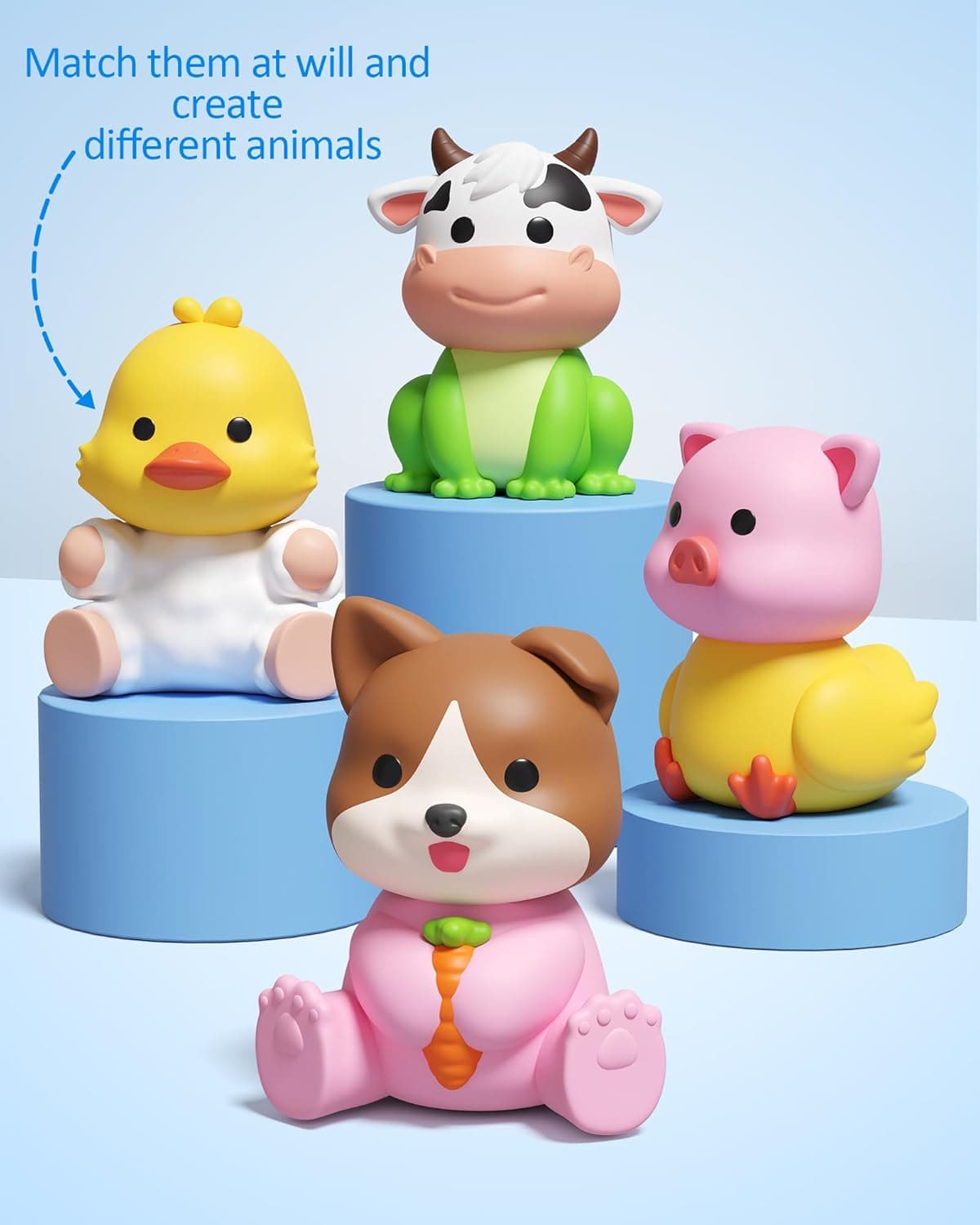 Coogam 10Pcs Farm Animal Matching Toys thumbnail 3