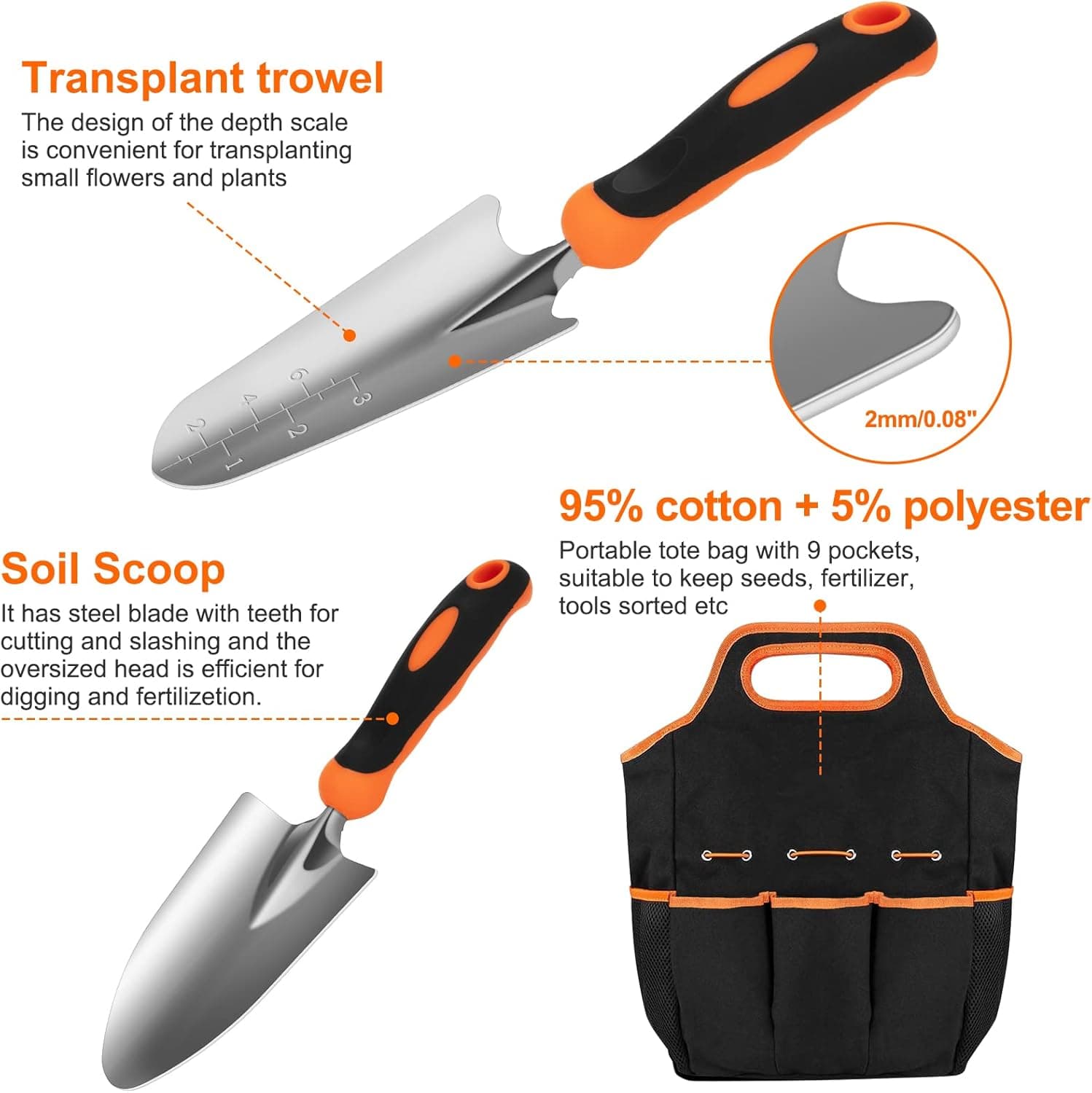 CHRYZTAL Stainless Steel Gardening Tool Set thumbnail 4