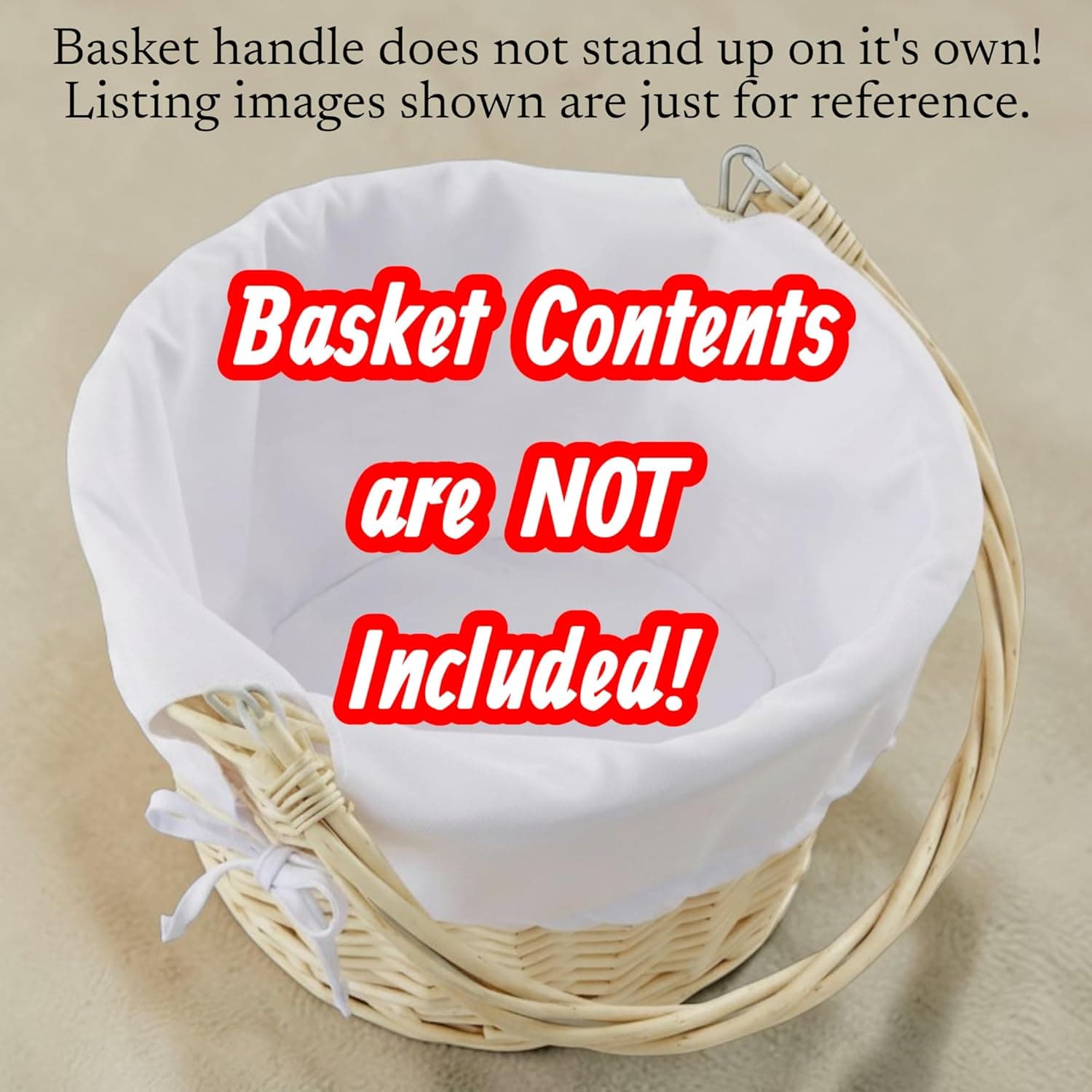 Personalization Universe Personalized Classic Easter Basket – Natural Beige Basket Liner – Custom Kids Easter Gift – Hand-Woven Wicker Basket with Folding Handle : Baby thumbnail 2