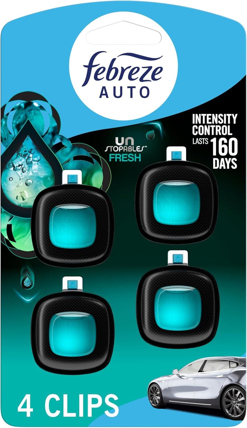 Febreze Car Air Freshener Vent Clips - Unstopables Fresh Scent (4 Count) — Spring Gift Ideas gift idea